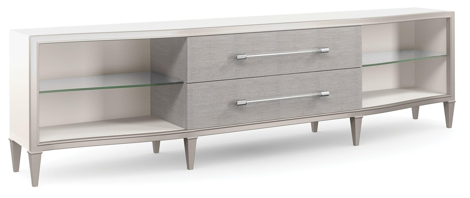 Contemporary Console Table Set PUT ON A SHOW CLA-020-533 in Pearl White, Silver 