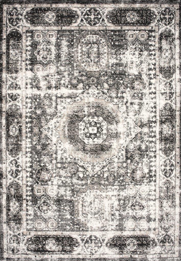 

    
Ramona Gray and Black Medallion Area Rug 5x8 by Art Carpet

