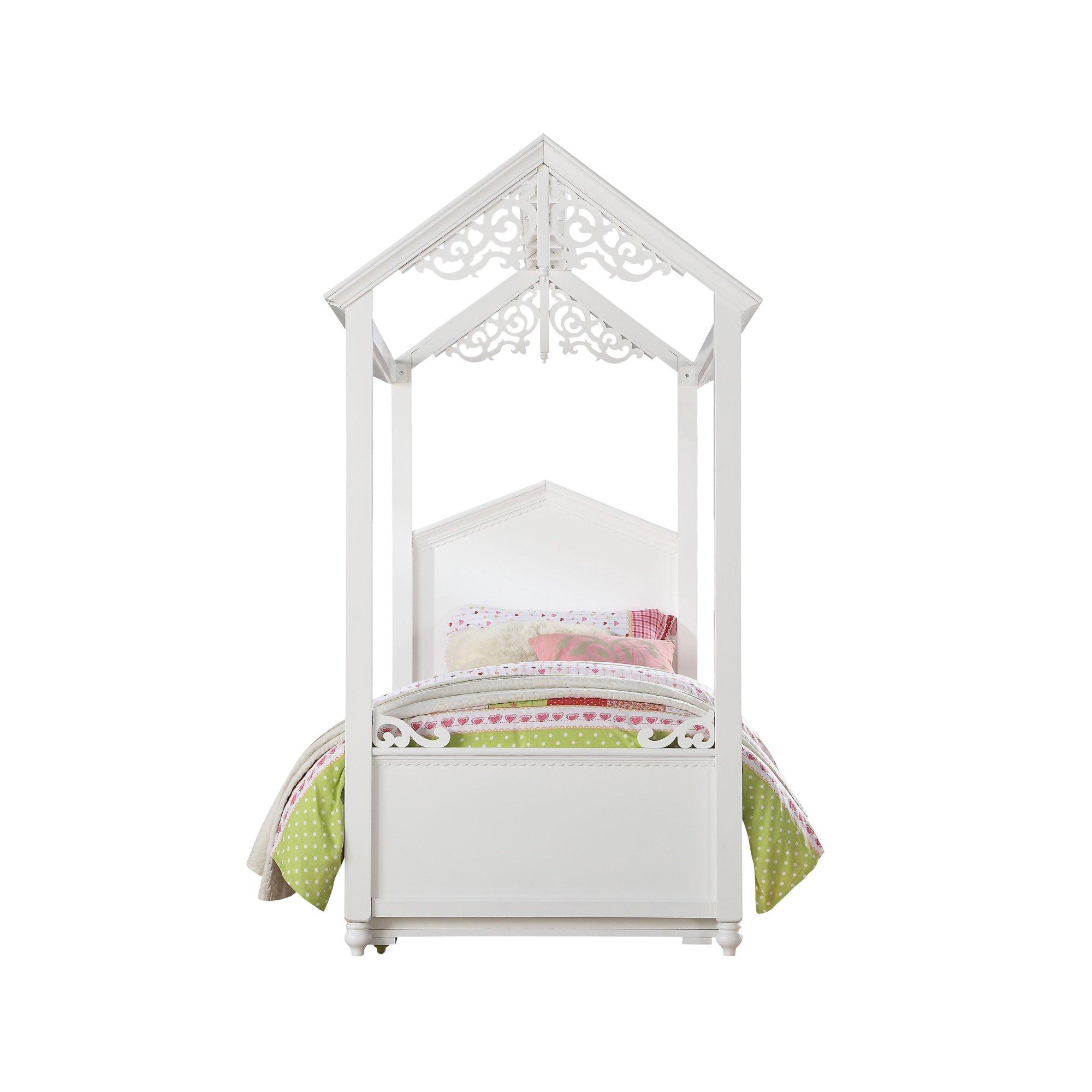 

    
Acme Furniture Rapunzel Full Size Bed w/ Trundle White 37345F-2pcs
