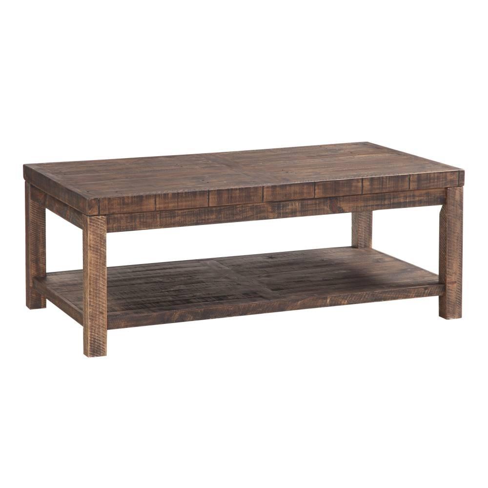Farmhouse Coffee Table CRASTER 8S3921 in Smoke, Taupe 