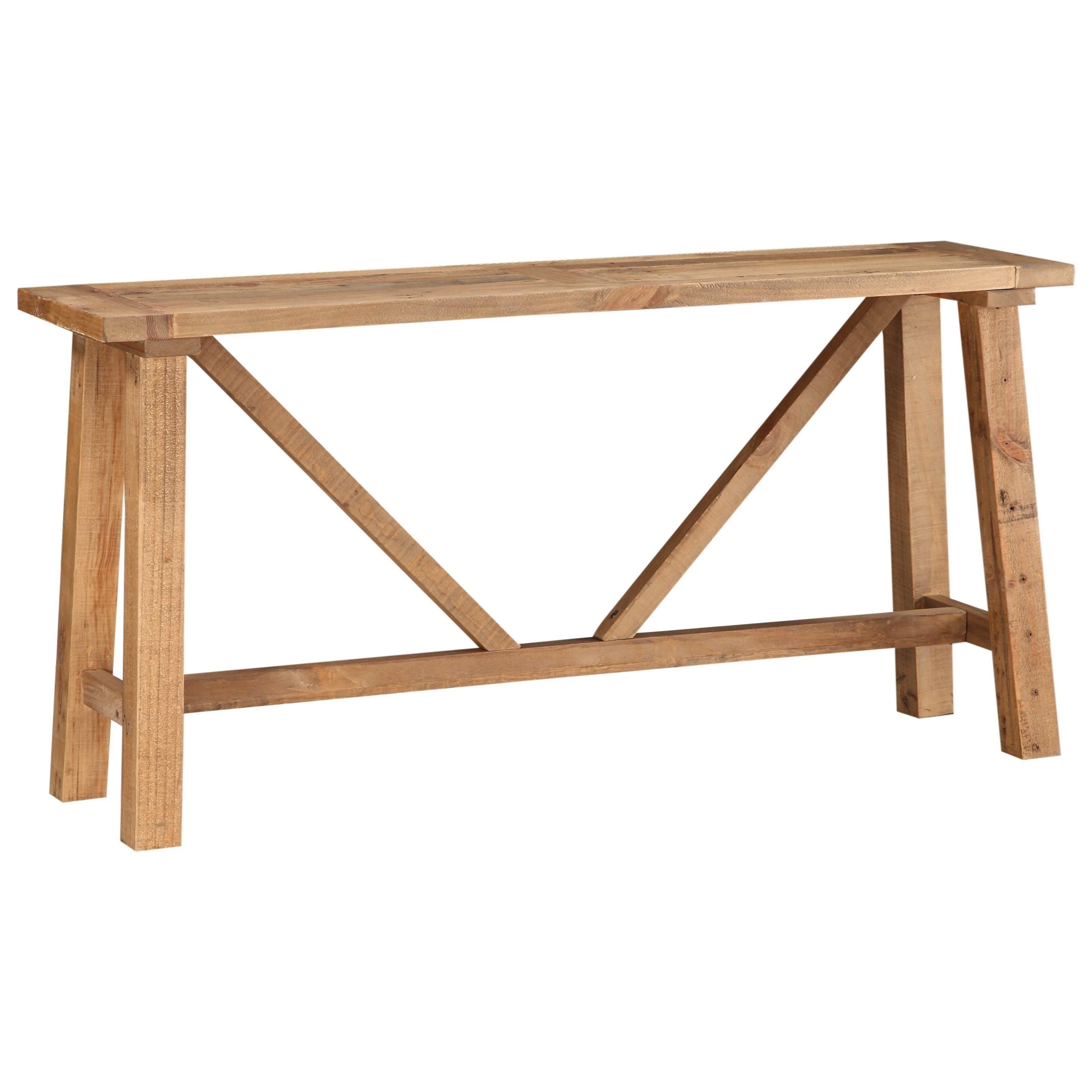 Rustic Console Table HARBY 8W6823 in Natural 