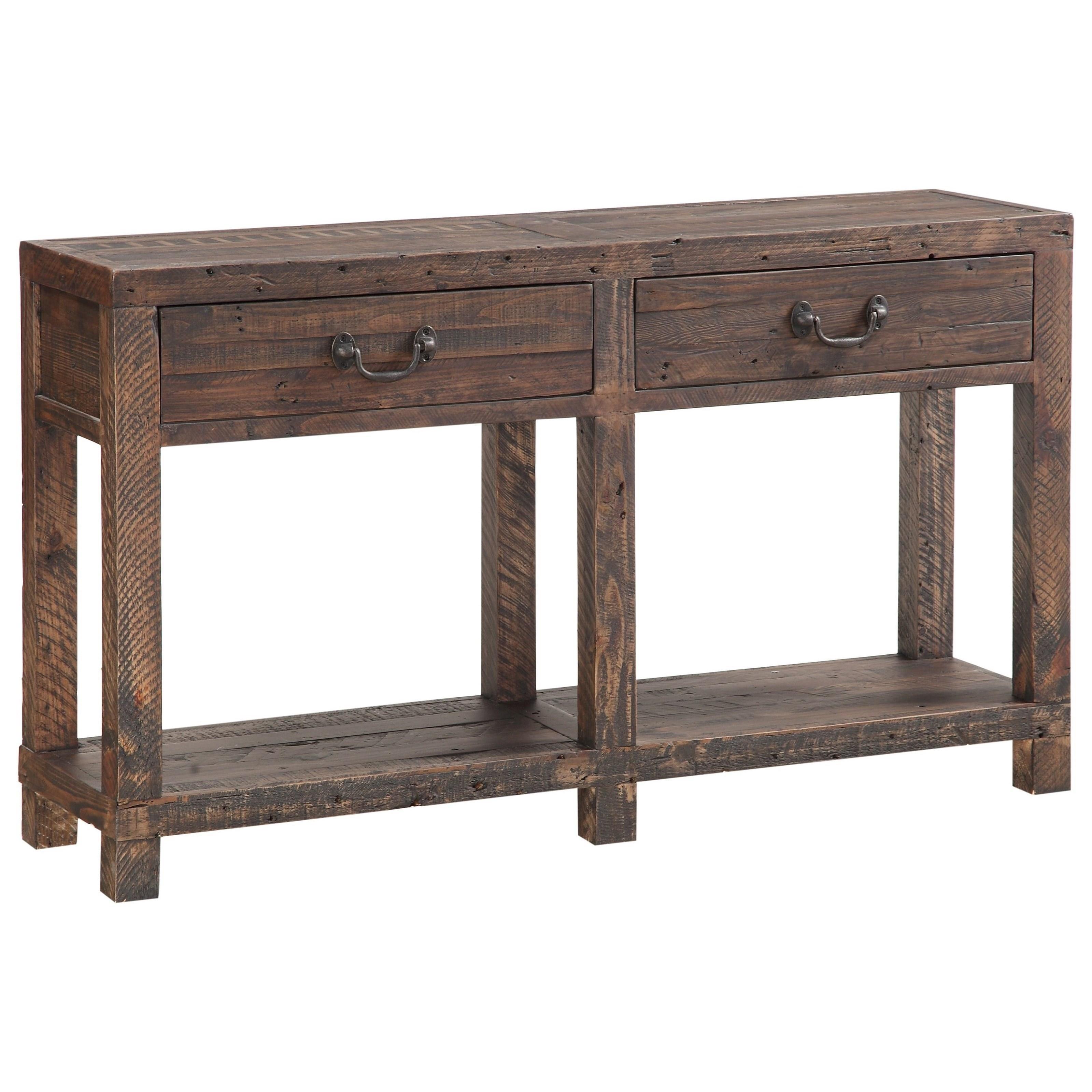 Farmhouse Console Table CRASTER 8S3923 in Smoke, Taupe 