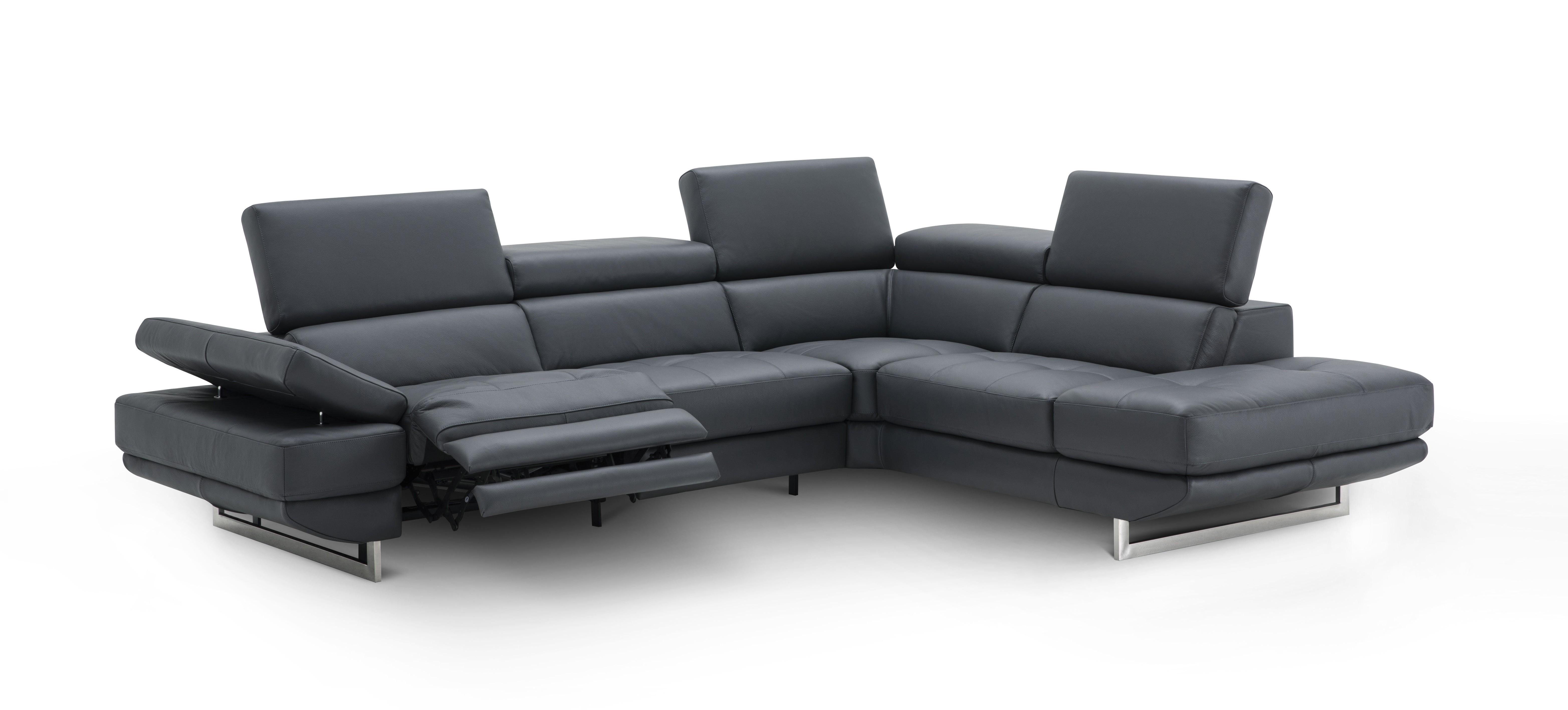 Modern Reclining Sectional The Annalaise 19955 in Blue Leather