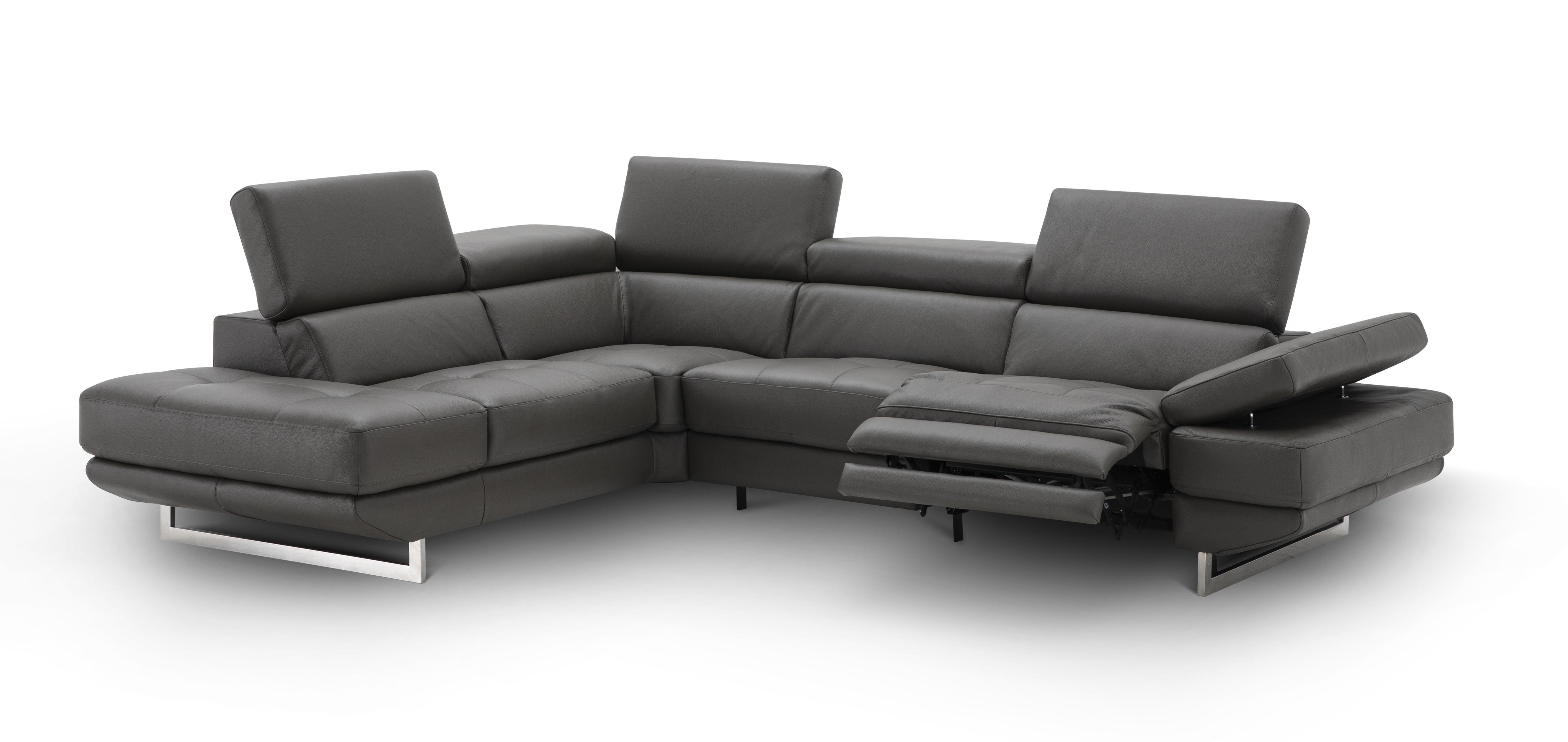 

    
Recliner Leather Sectional in Dark Grey LHF by J&M Furniture The Annalaise 19933
