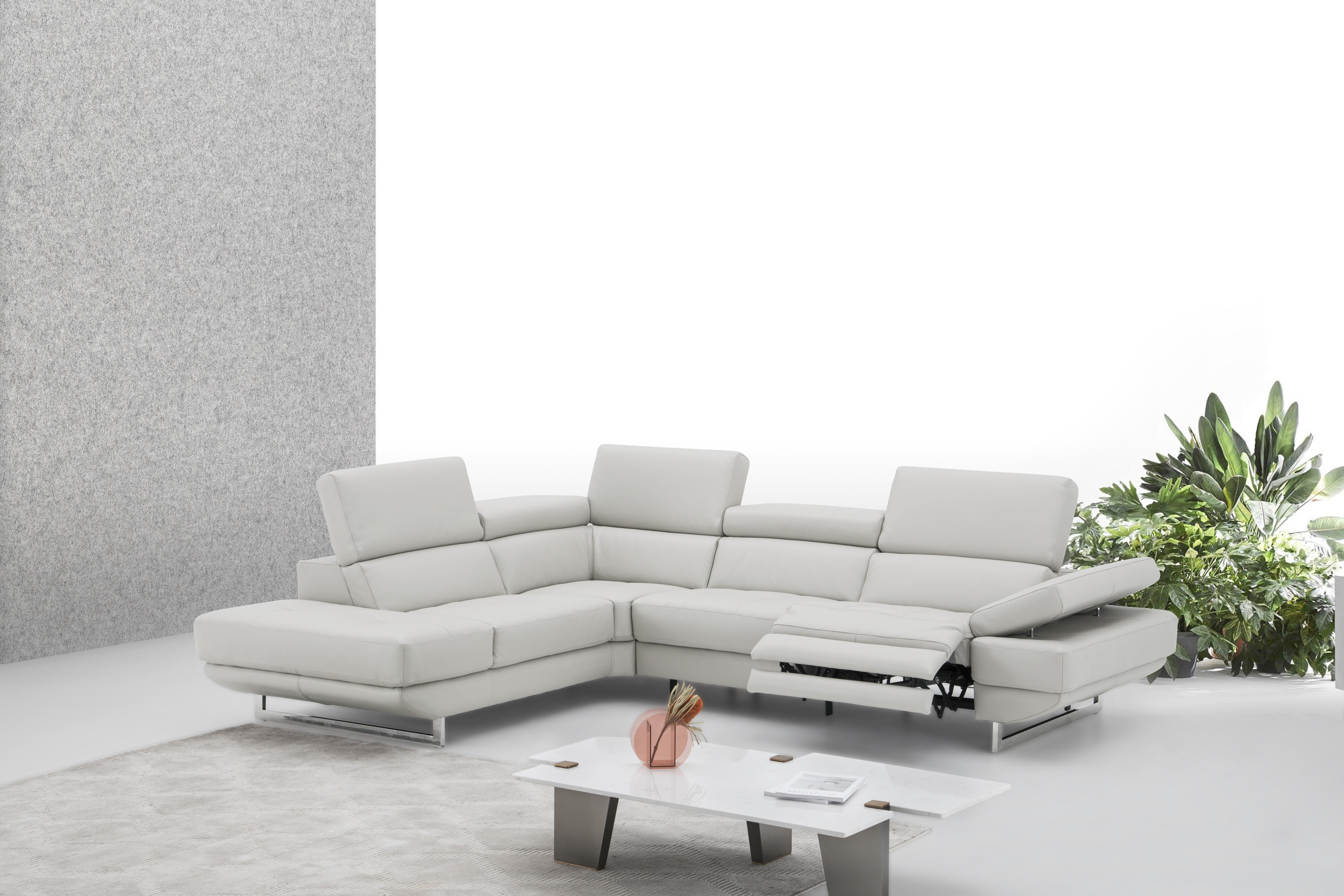 

                    
Buy Recliner Leather Sectional in Silver Grey LHF by J&M Furniture The Annalaise 19922
