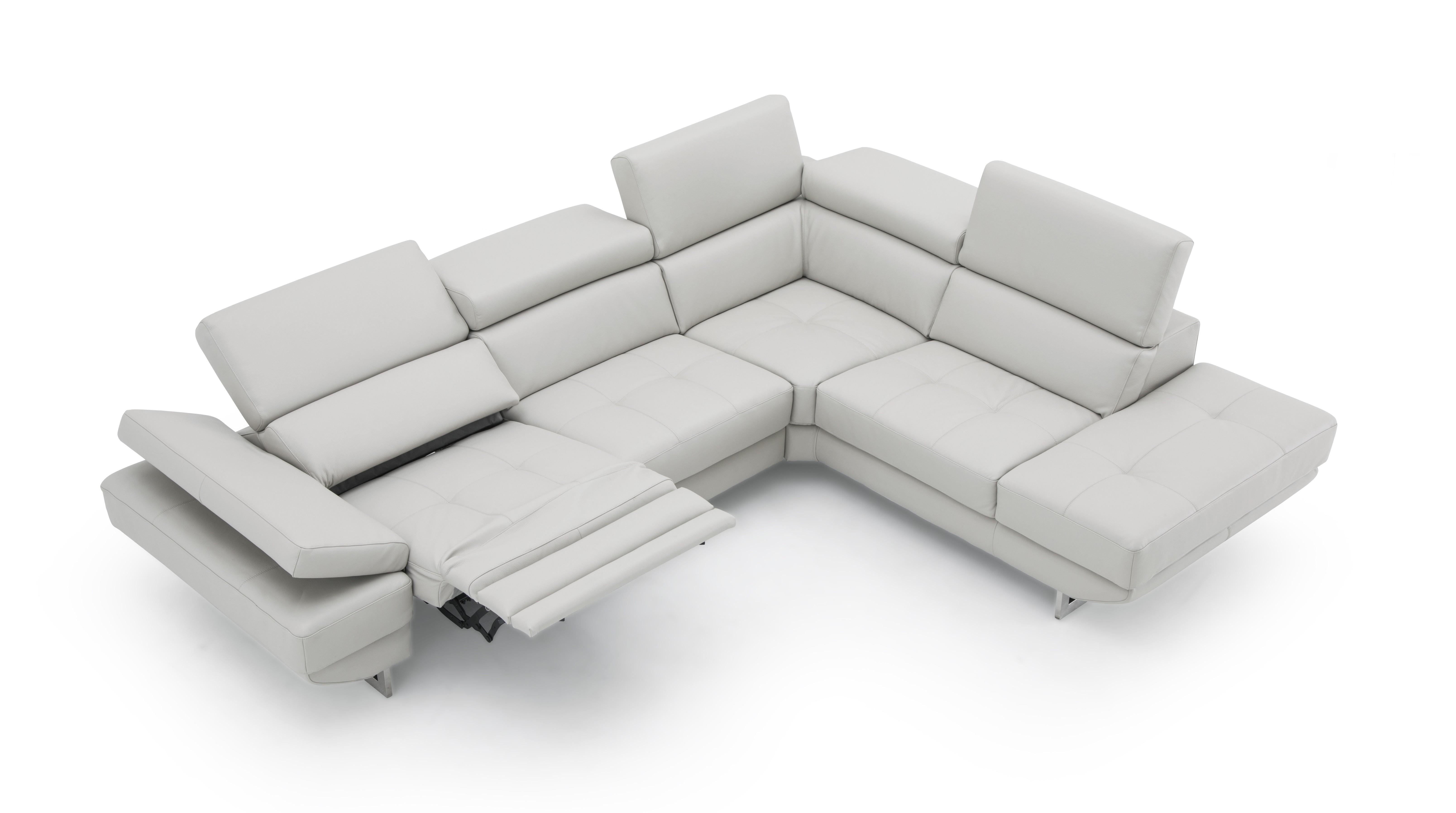 

    
Recliner Leather Sectional in Silver Grey RHF by J&M Furniture The Annalaise 19922
