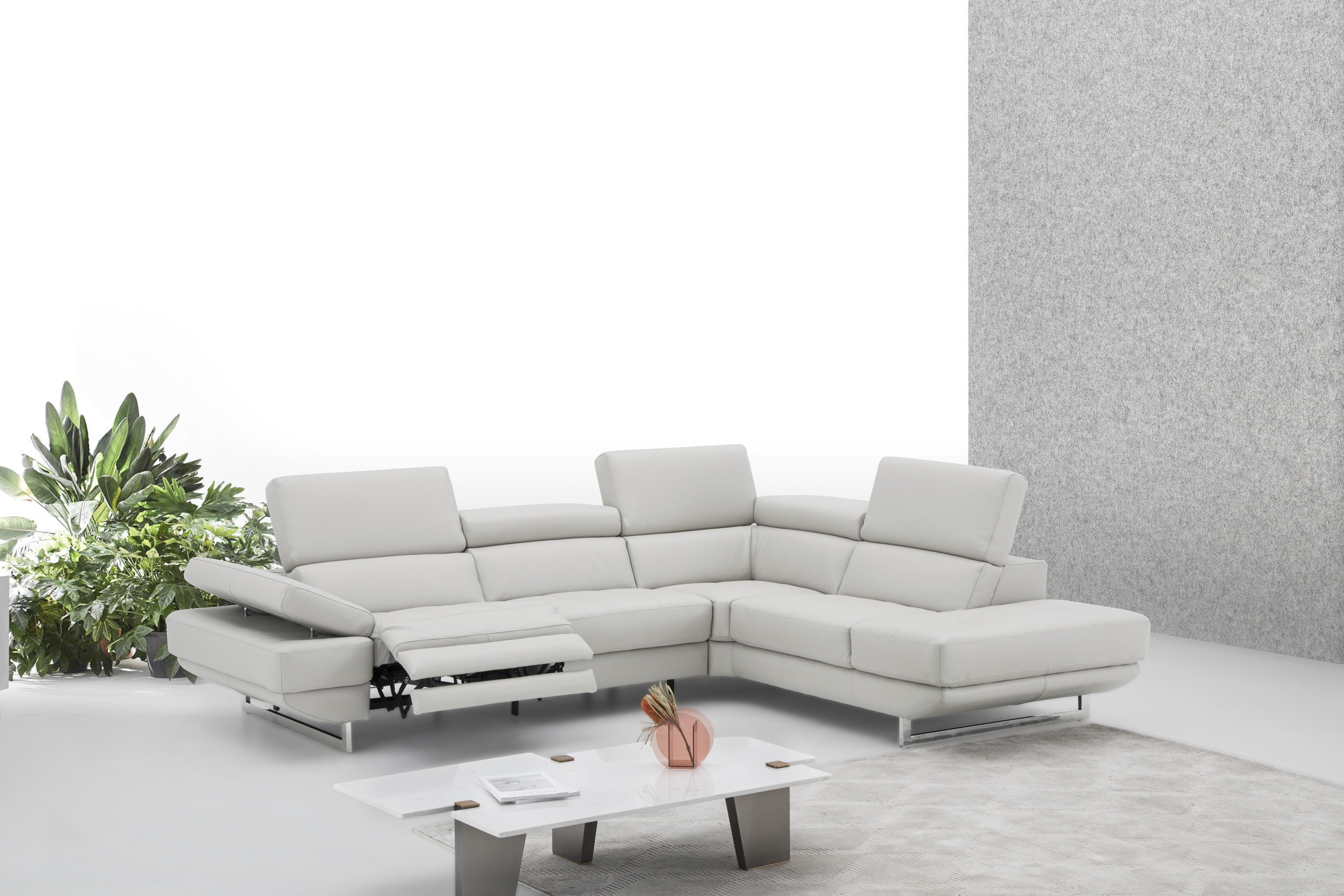 

                    
Buy Recliner Leather Sectional in Silver Grey RHF by J&M Furniture The Annalaise 19922
