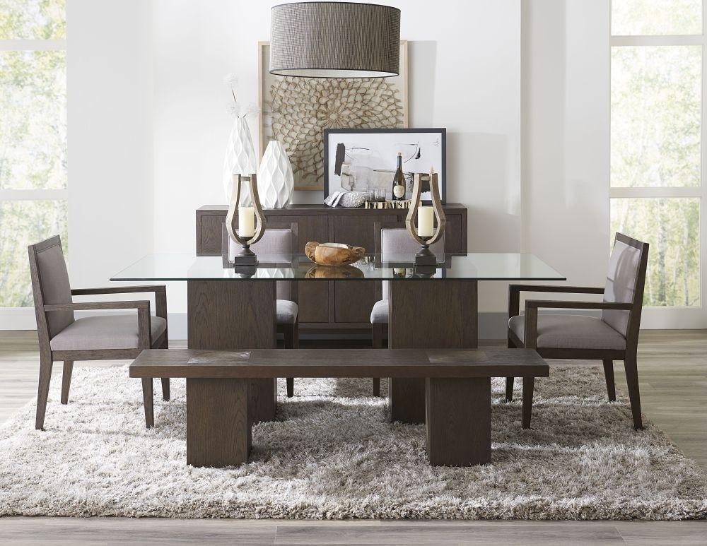 

    
 Shop  Rectangular Glass Dining Table 80" Set 6Pcs in French Roast  MODESTO by Modus Furniture
