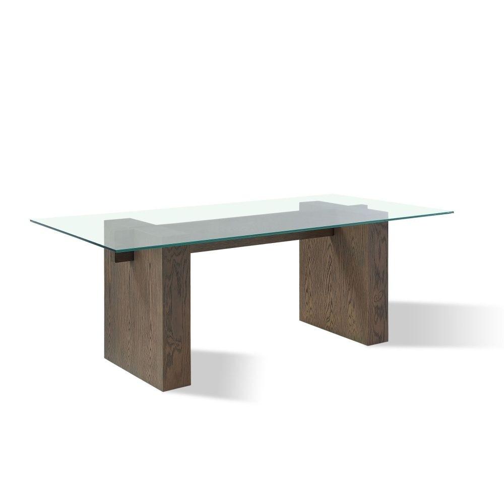 Contemporary Dining Table OAKLAND FQBM60 in Brown 