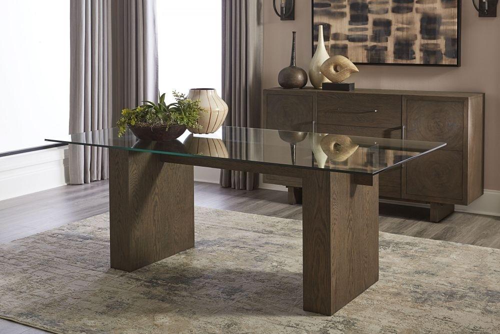 

    
Rectangular Glass Dining Table in Brunette OAKLAND by Modus Furniture
