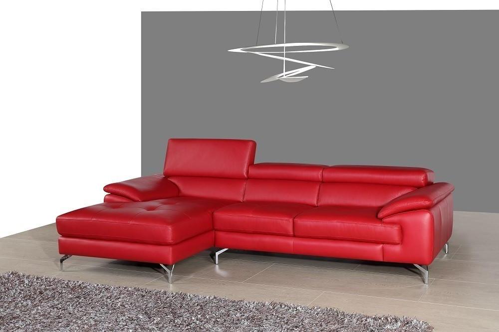 

    
Red Full Top Grain Italian Leather Sectional Sofa RHC Contemporary J&M A973b
