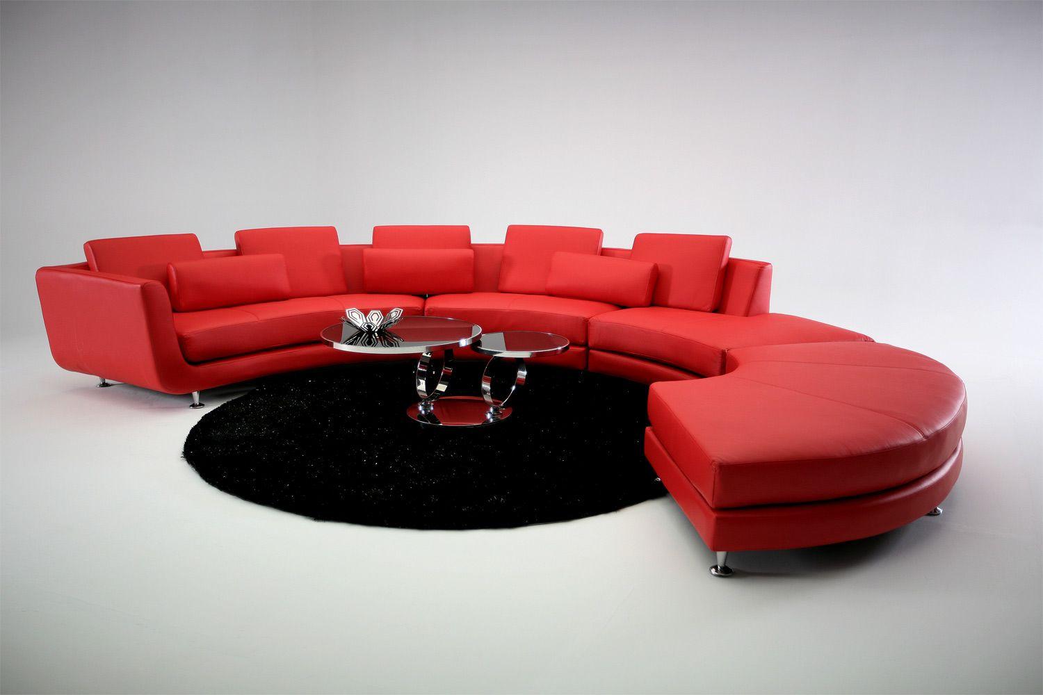 

    
Red Genuine Leather Curved Sectional Sofa & Ottoman VIG Divani Casa A94 Modern
