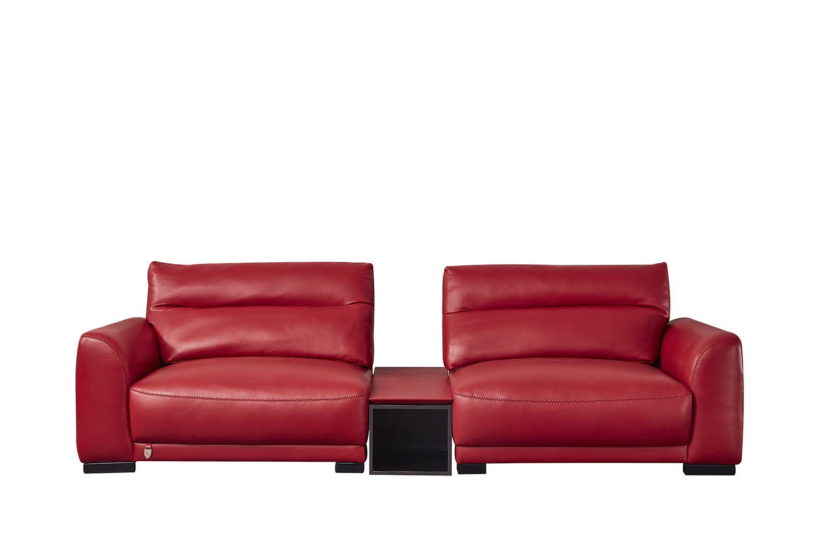 

    
Red Genuine Leather Sofa, Loveseat & Cabinet Table Set American Eagle EK8012-RED-SET
