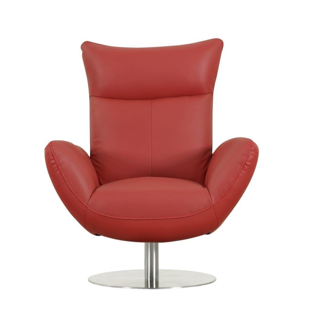 

    
RED Italian Top Grain Leather Swivel Lounge Chair C74-RED-CH Global United
