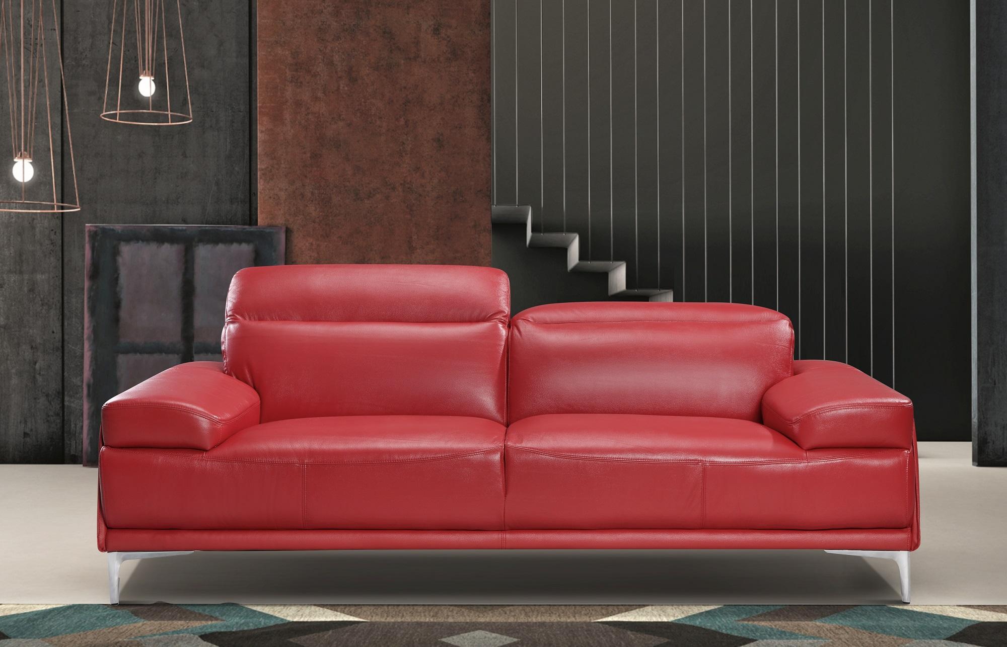 

                    
J&M Furniture Nicolo Sofa and Loveseat Set Red Bonded Leather Purchase 
