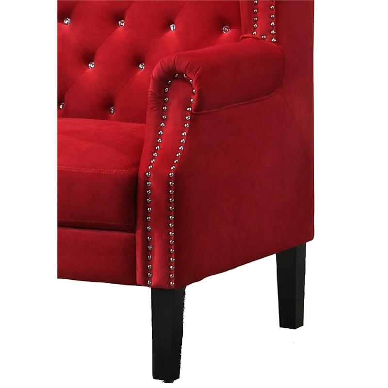 

    
Cosmos Furniture Bollywood Arm Chairs Red 3037ROSBOL
