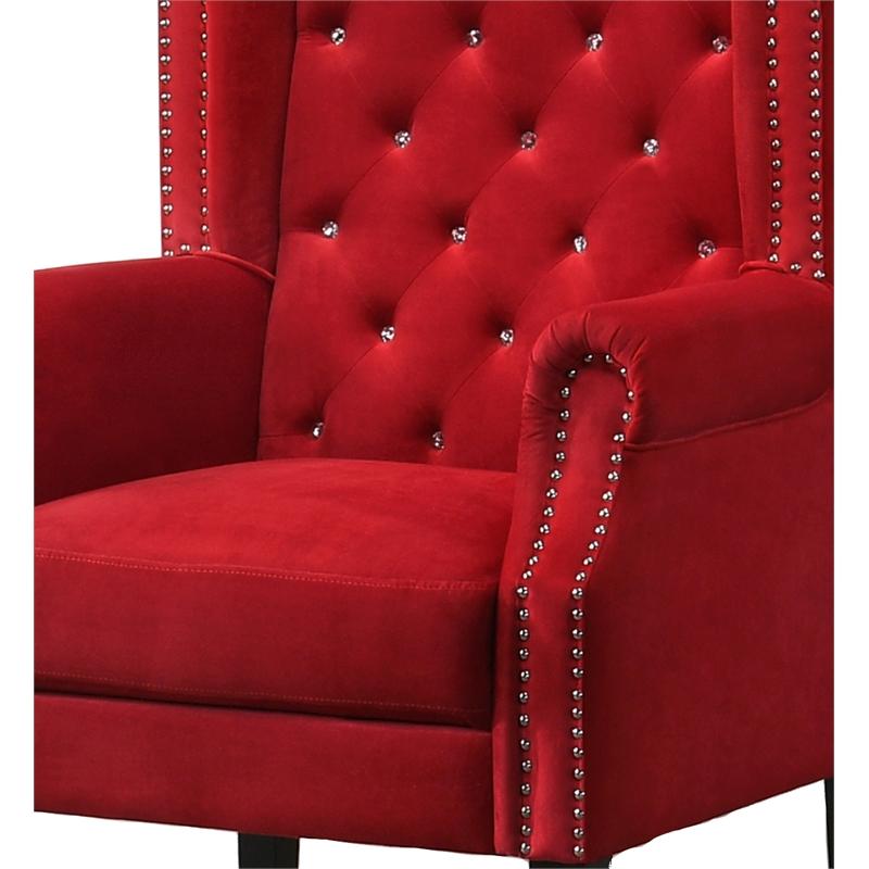 

        
Cosmos Furniture Bollywood Arm Chairs Red Velvet 810053741399
