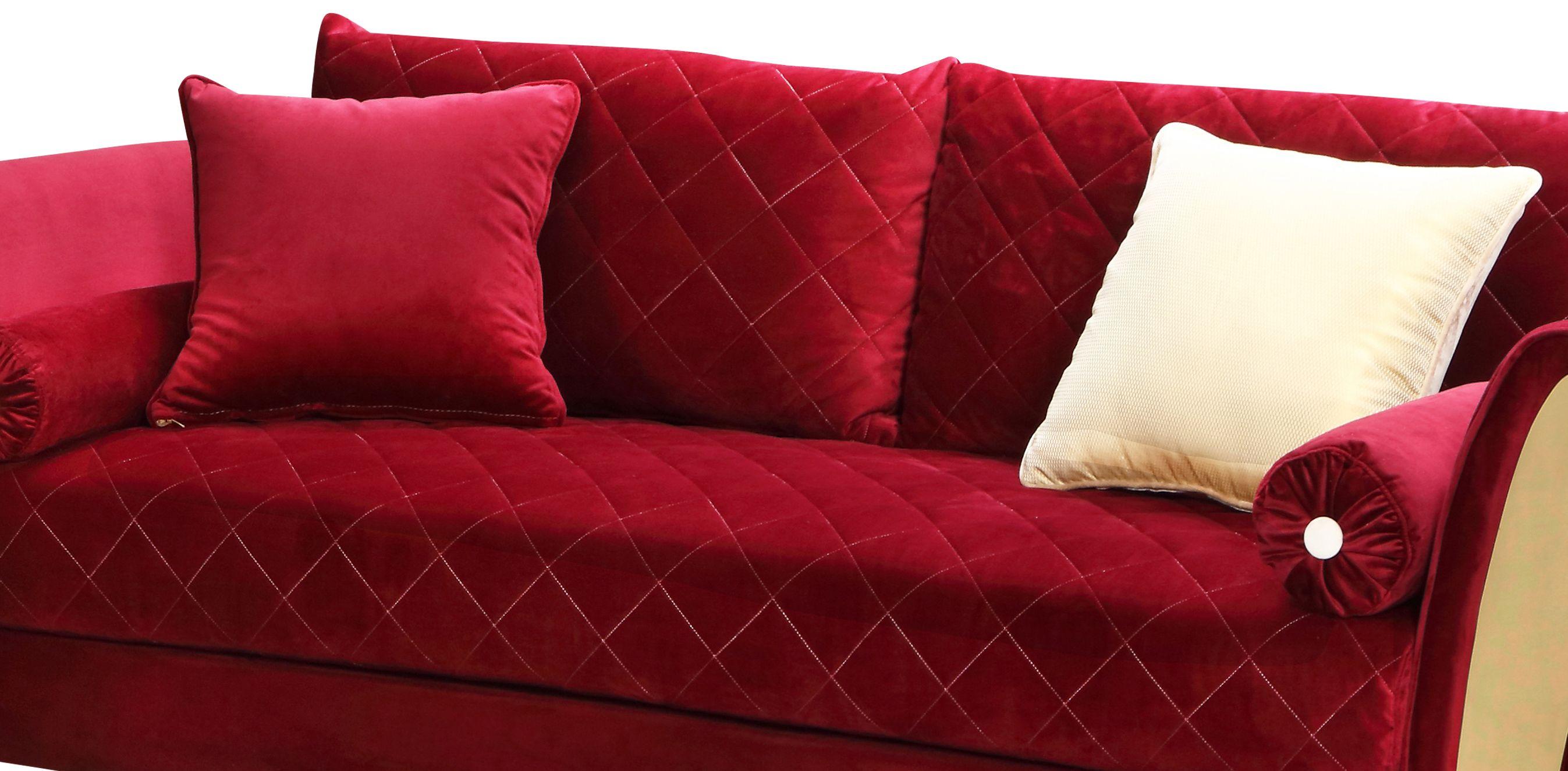 

    
Cosmos Furniture Ruby Sofa Red/Gold Ruby-Sofa
