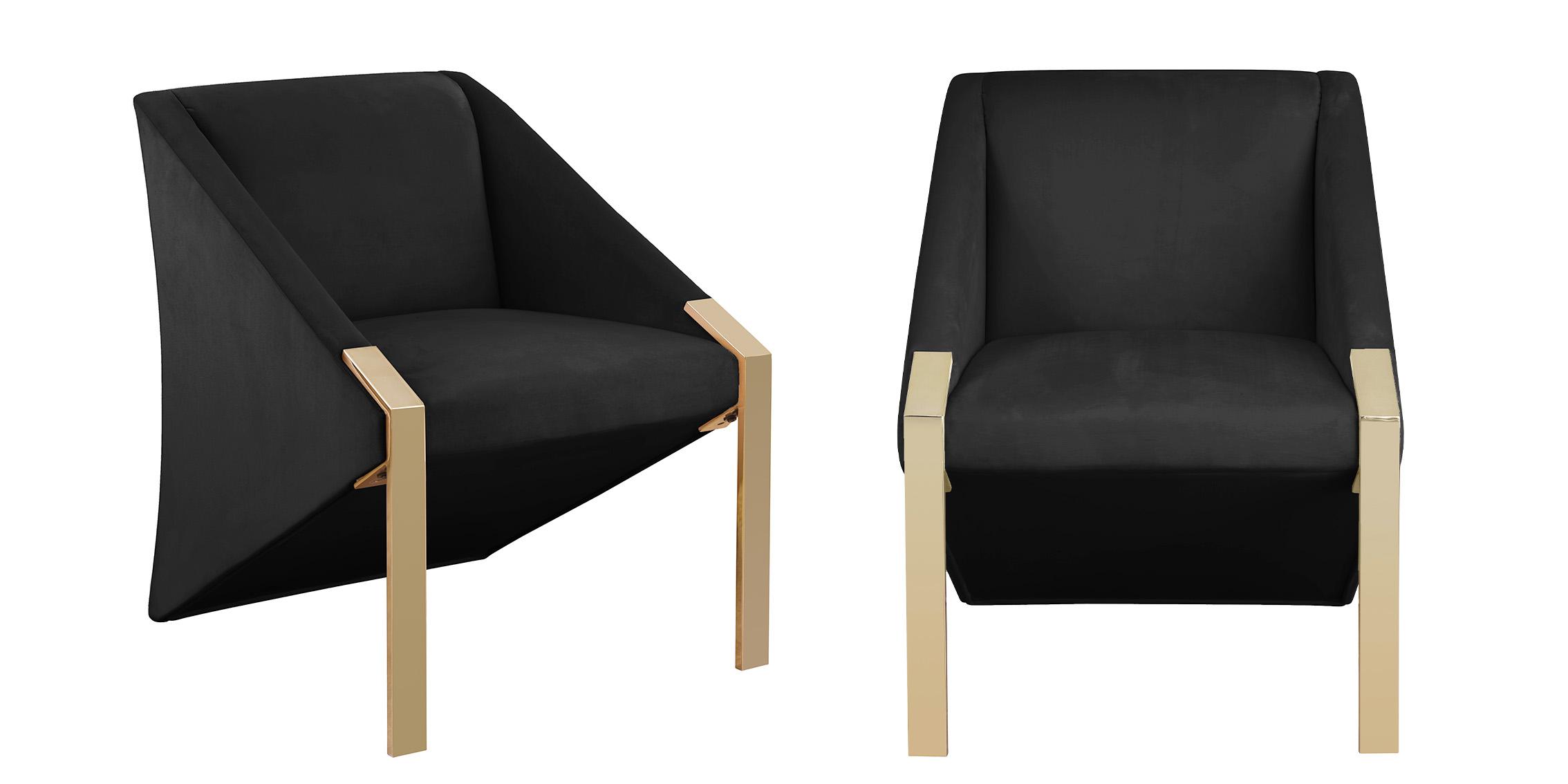 

        
Meridian Furniture RIVET 593Black Accent Chair Gold/Black Velvet 704831406702
