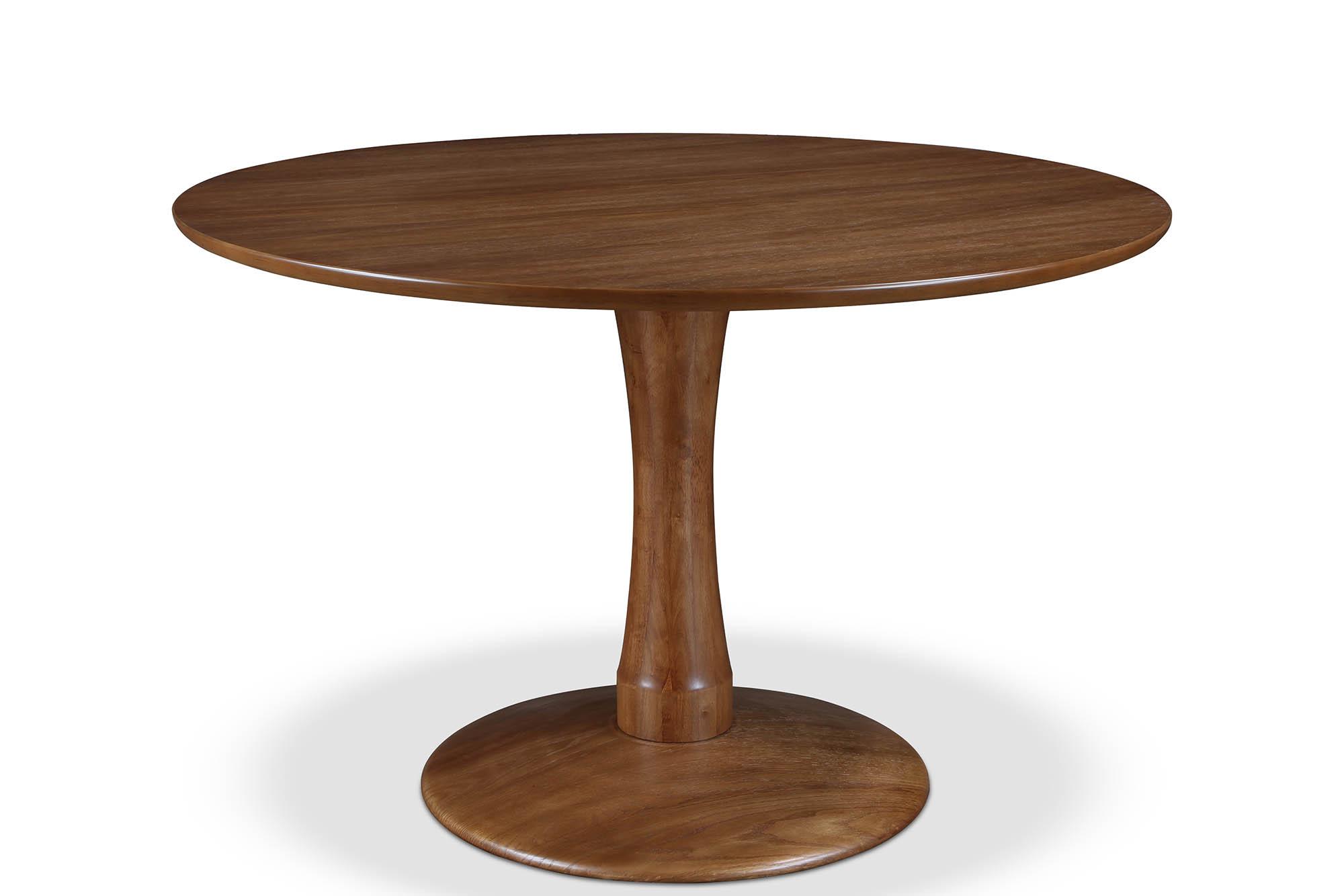 

    
Rich Brown Round Dining Table TULIP 915Brown-T Meridian Contemporary Modern
