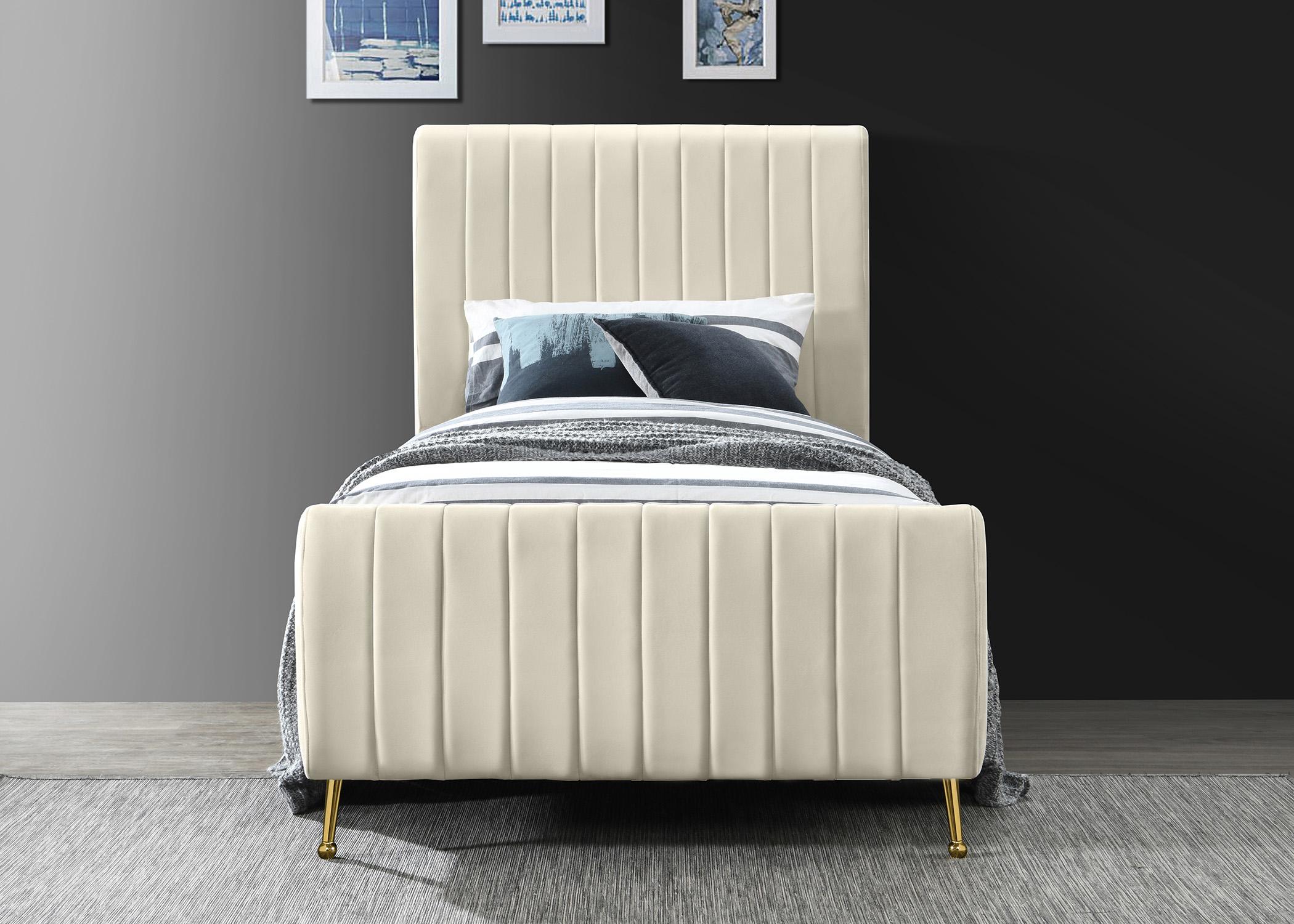 

        
Meridian Furniture ZARA Cream-T Platform Bed Cream/Gold Velvet 704831407846
