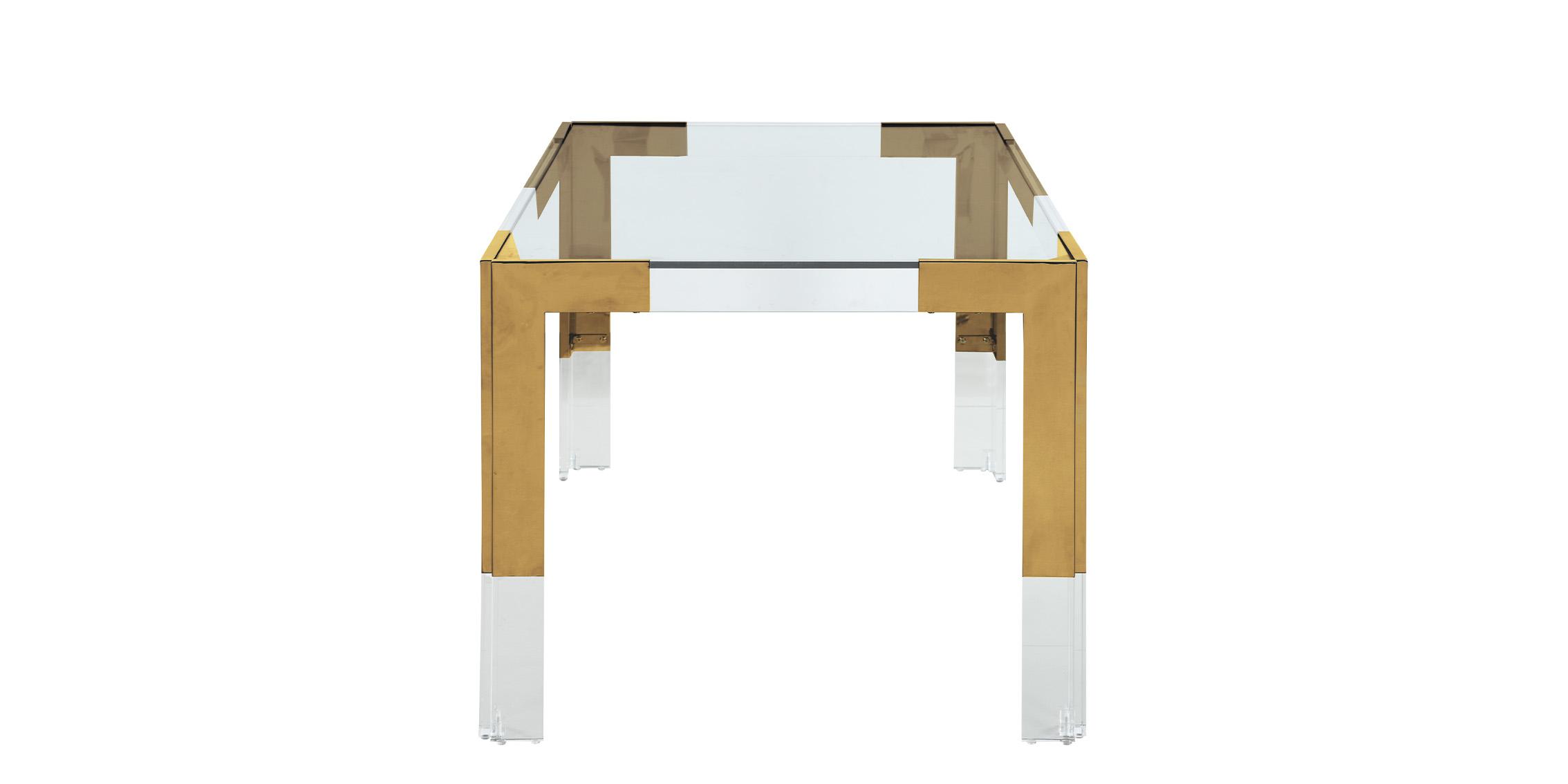 

        
Meridian Furniture CASPER 715-T Dining Table Clear/Gold  753359806129
