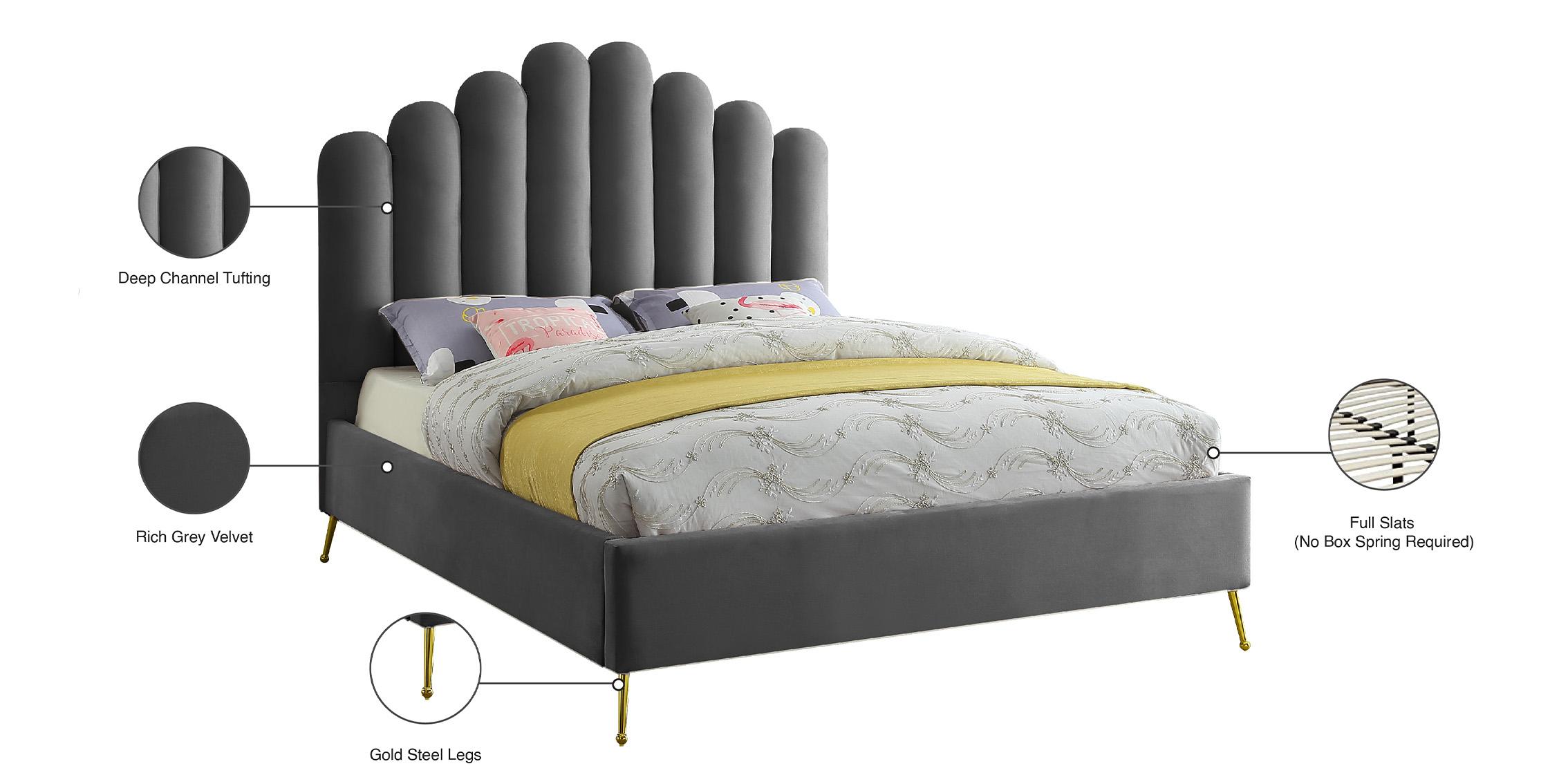 

    
LilyGrey-Q Meridian Furniture Platform Bed
