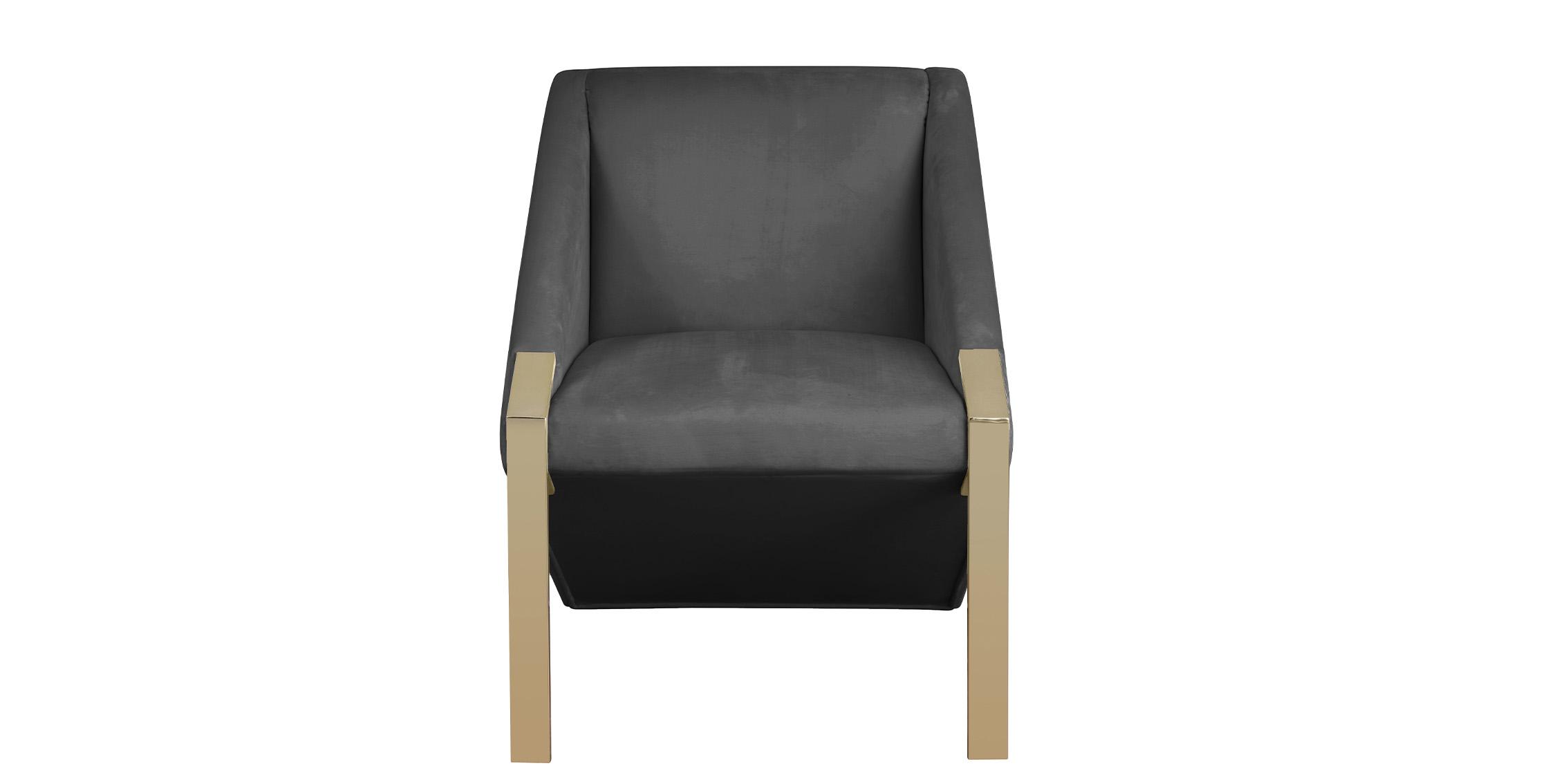 

    
Meridian Furniture RIVET 593Grey Accent Chair Gray/Gold 593Grey
