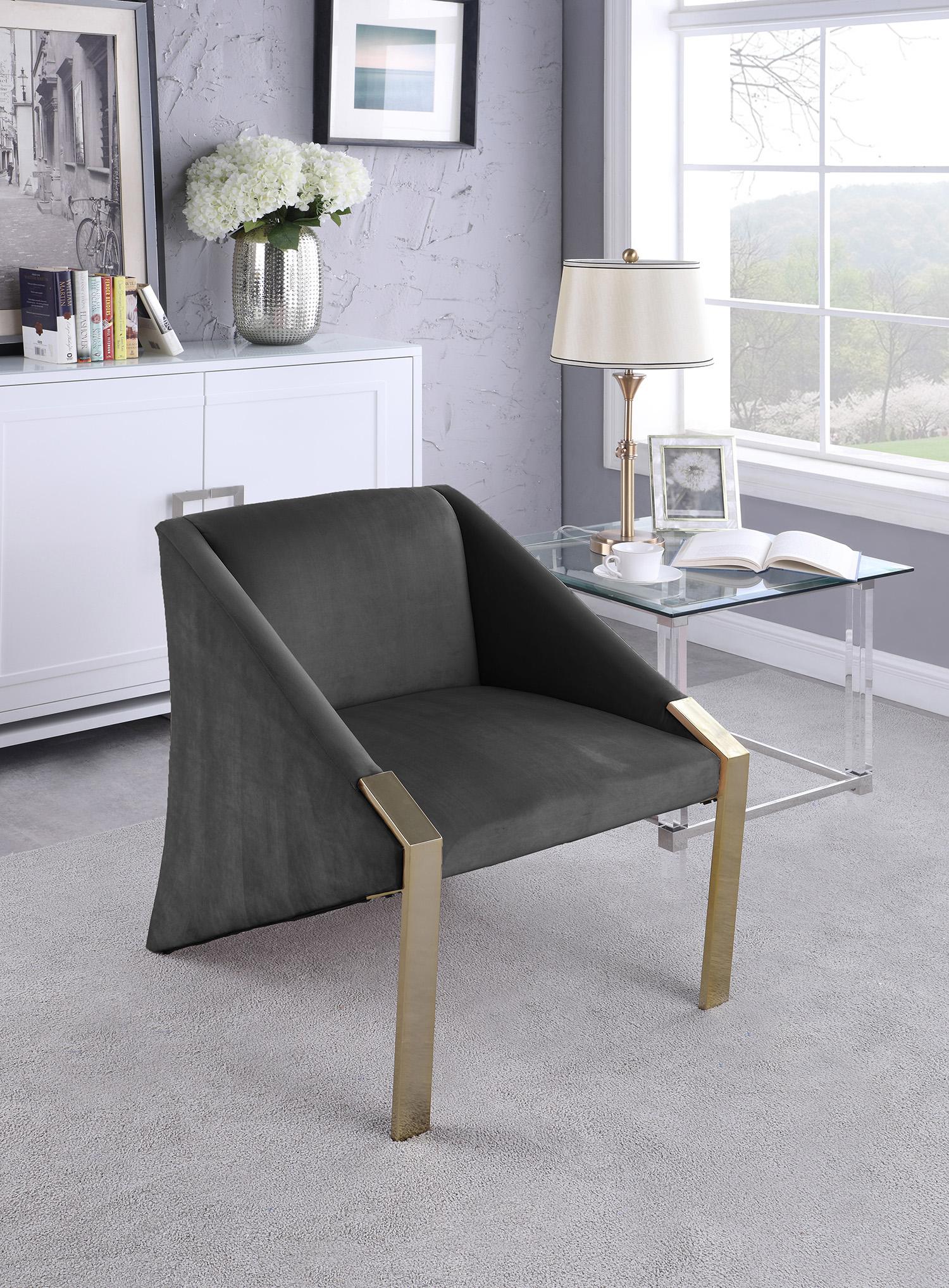 

    
Meridian Furniture RIVET 593Grey Accent Chair Set Gray/Gold 593Grey-Set-2
