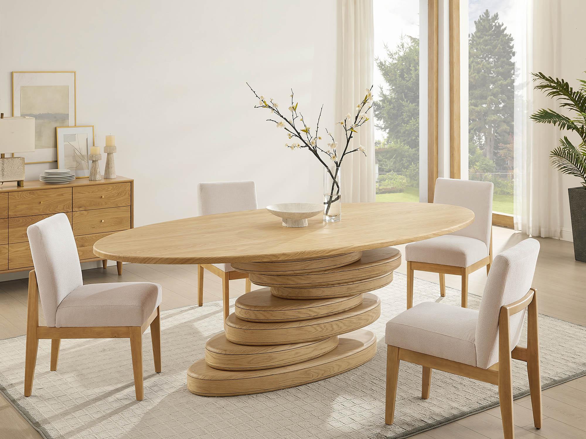 

    
Rich Natural Dining Table MORIAH 924Oak-T Meridian Contemporary Modern
