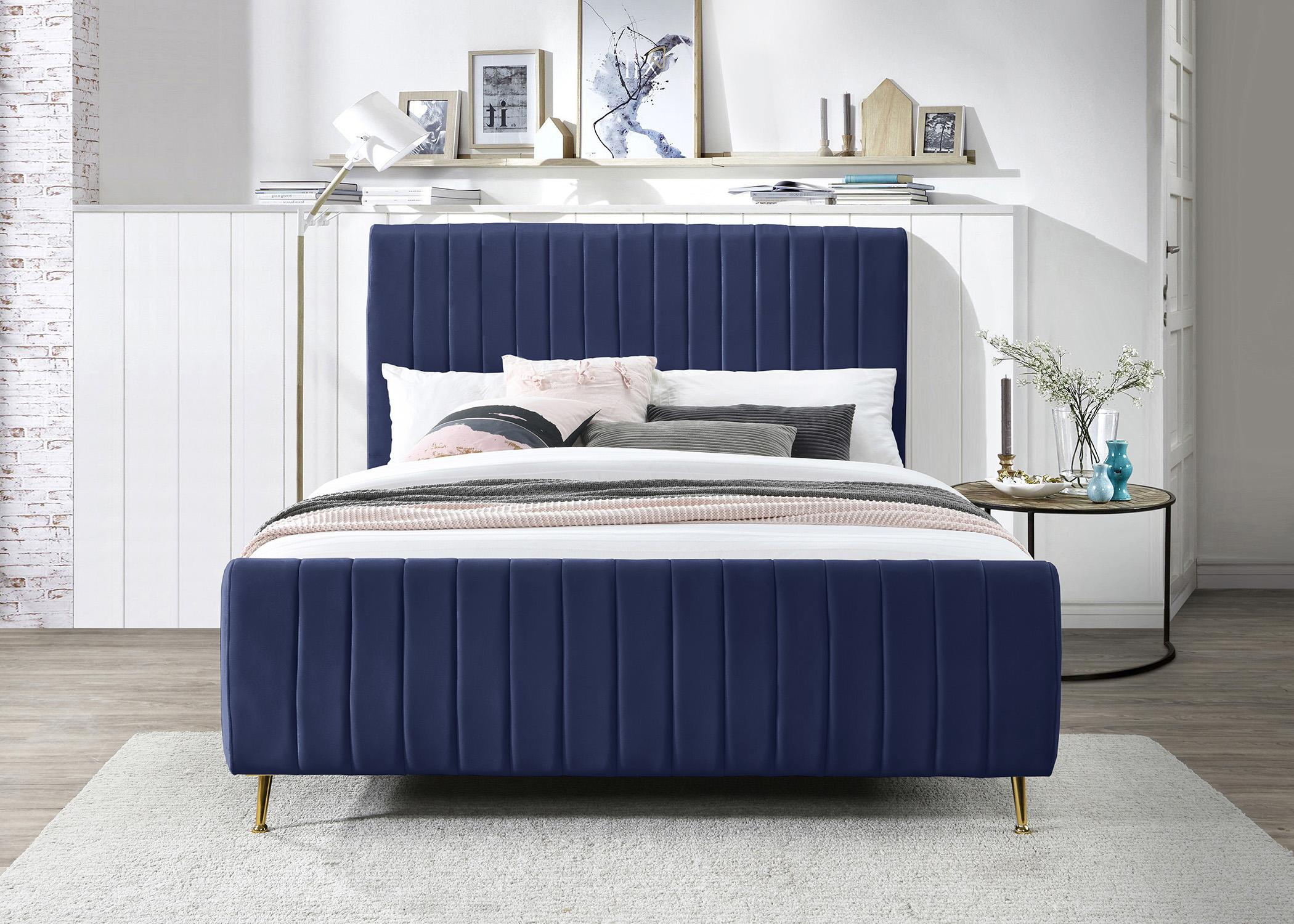 

        
Meridian Furniture ZARA Navy-F Platform Bed Navy blue Velvet 704831407938
