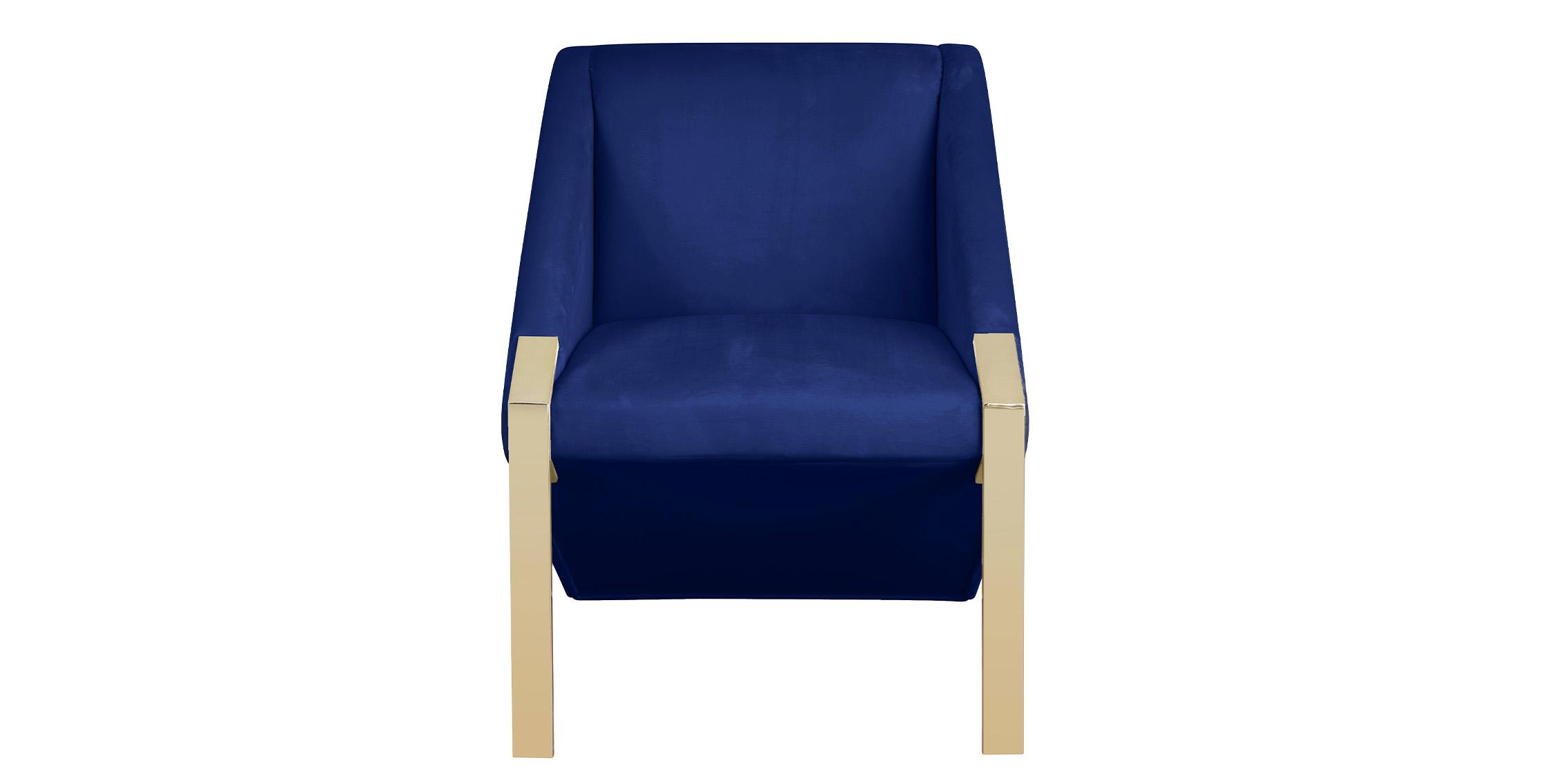 

    
Meridian Furniture RIVET 593Navy Accent Chair Navy/Gold 593Navy
