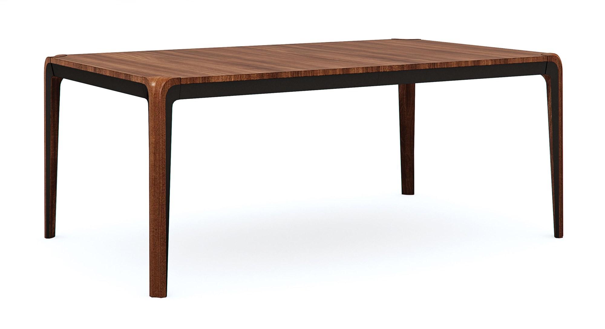 

    
Rich Walnut & Dark Chocolate Accents Dining Table ROOM FOR MORE by Caracole
