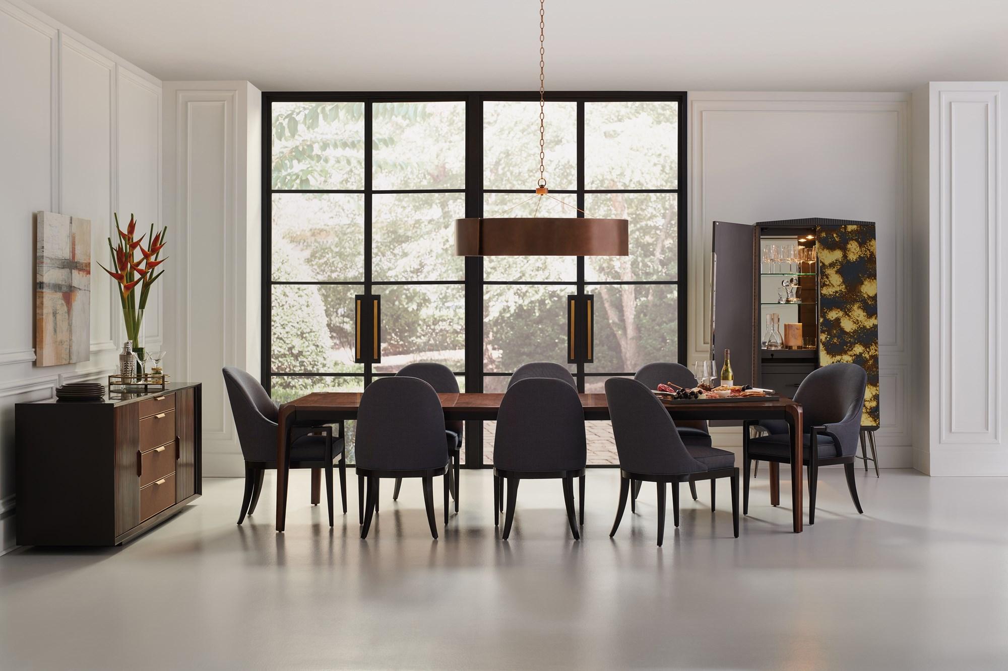 Contemporary Dining Table ROOM FOR MORE CLA-020-209 in Walnut, Chocolate 