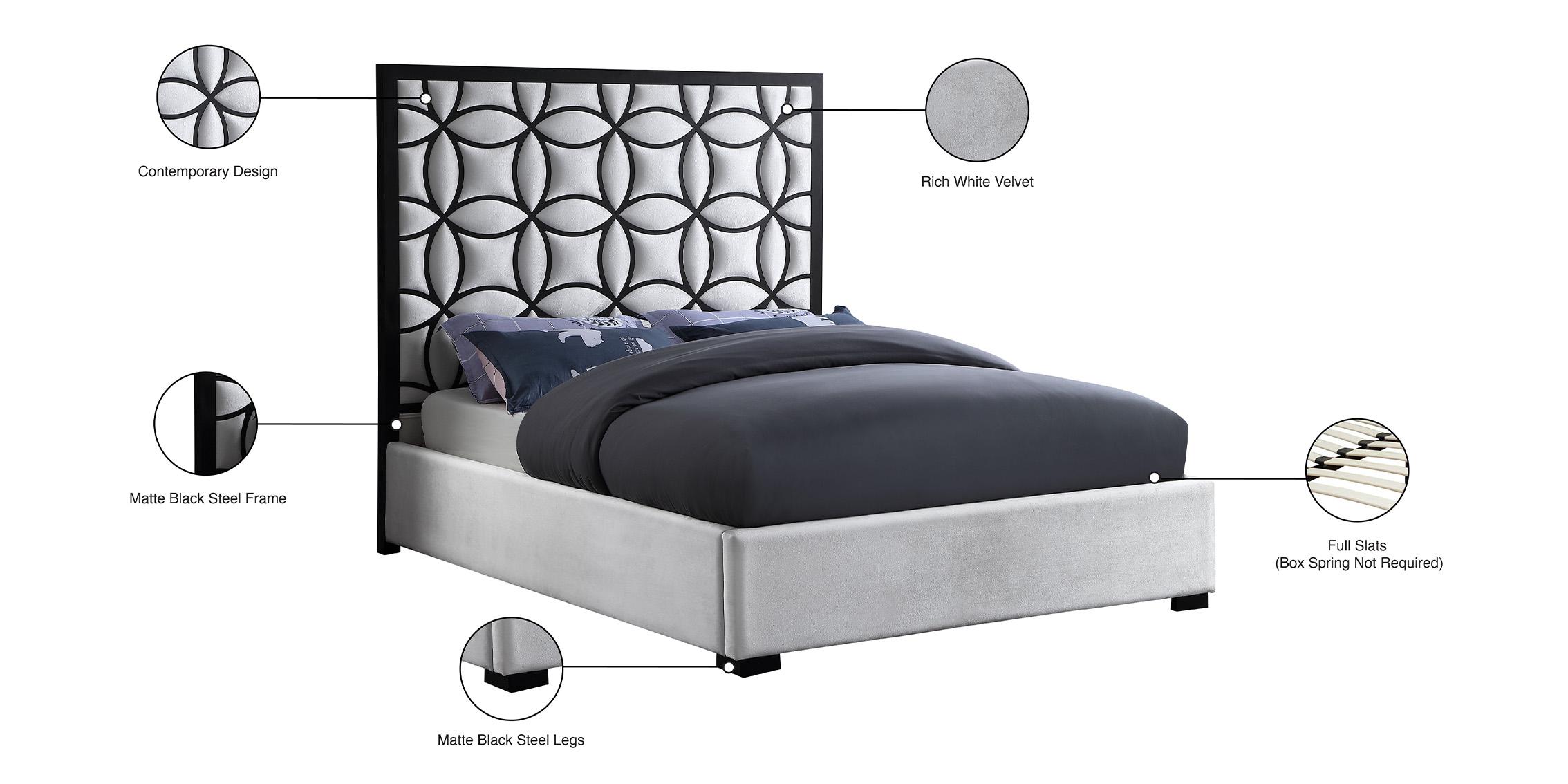 

    
Meridian Furniture TAJWhite-K Platform Bed White/Black TajWhite-K
