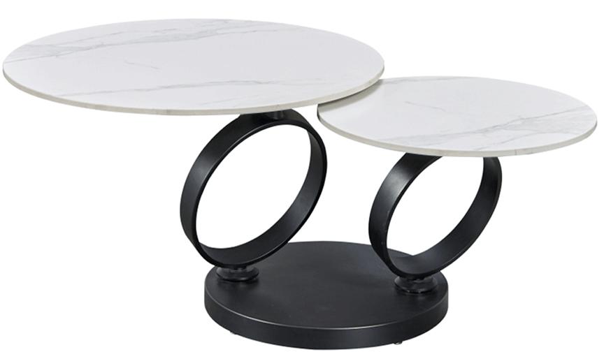 Contemporary Coffee Tables Sebastian 544CT in White, Black 