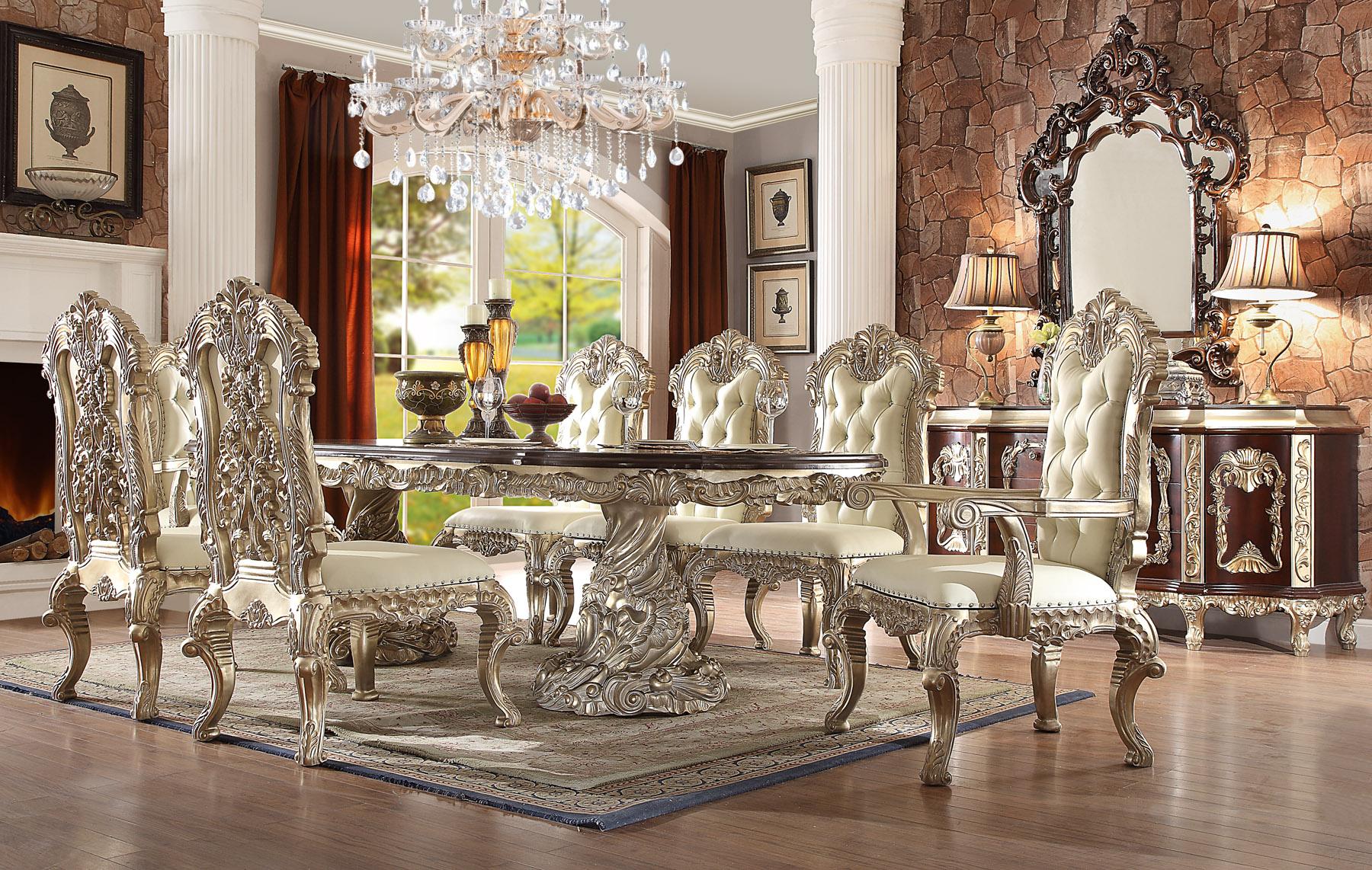 

    
Homey Design Furniture HD-8017 Dining Arm Chair Antique White/Cherry/Silver HD-AC8017-2PC
