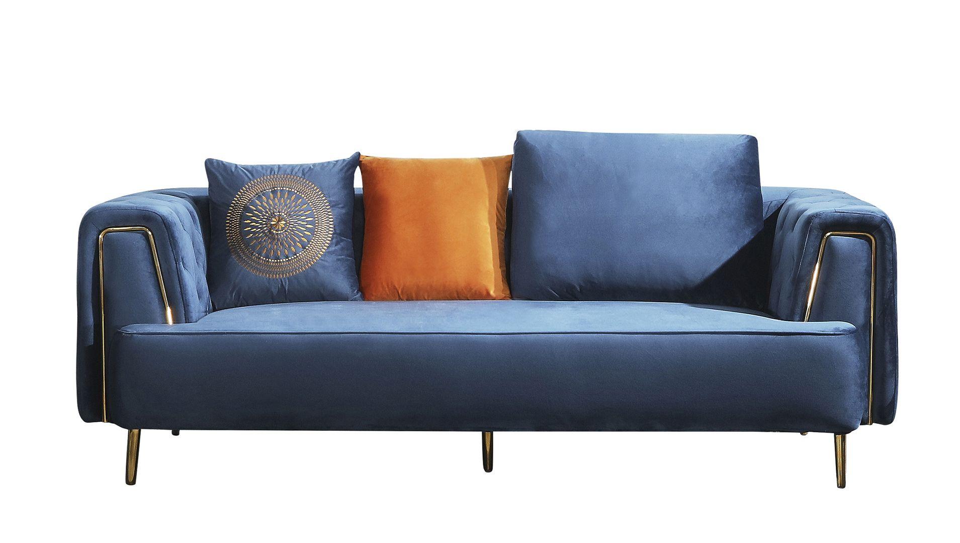 

    
Royal Blue Velvet Sofa Set 3Pcs AE-D832-RB American Eagle Modern Contemporary
