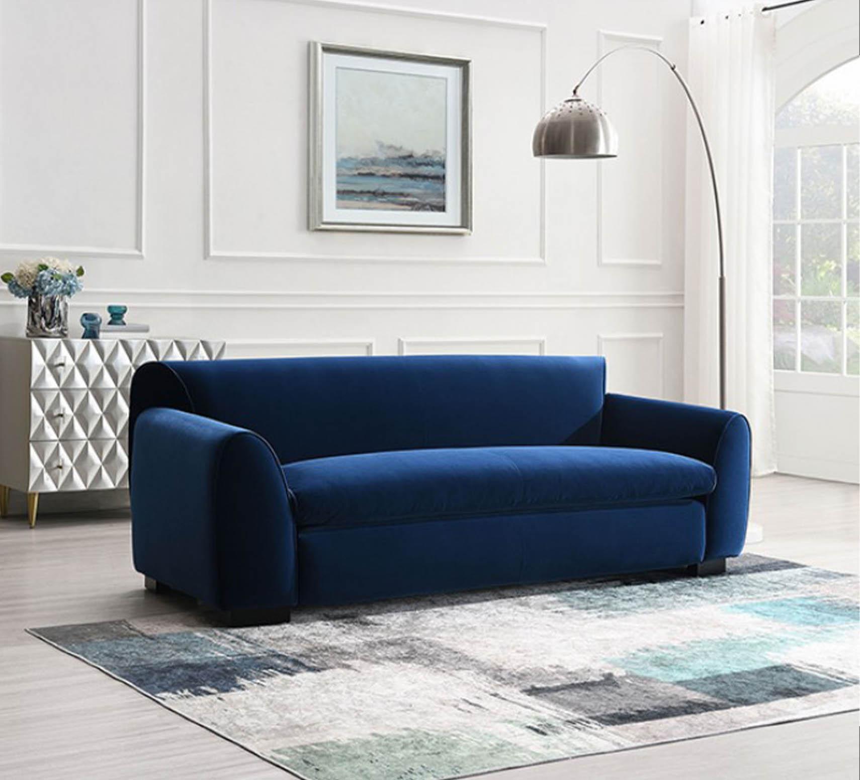 

    
Royal Blue Velvet Sofa SEVERO FM61005BL-SF FoA Contemporary Modern
