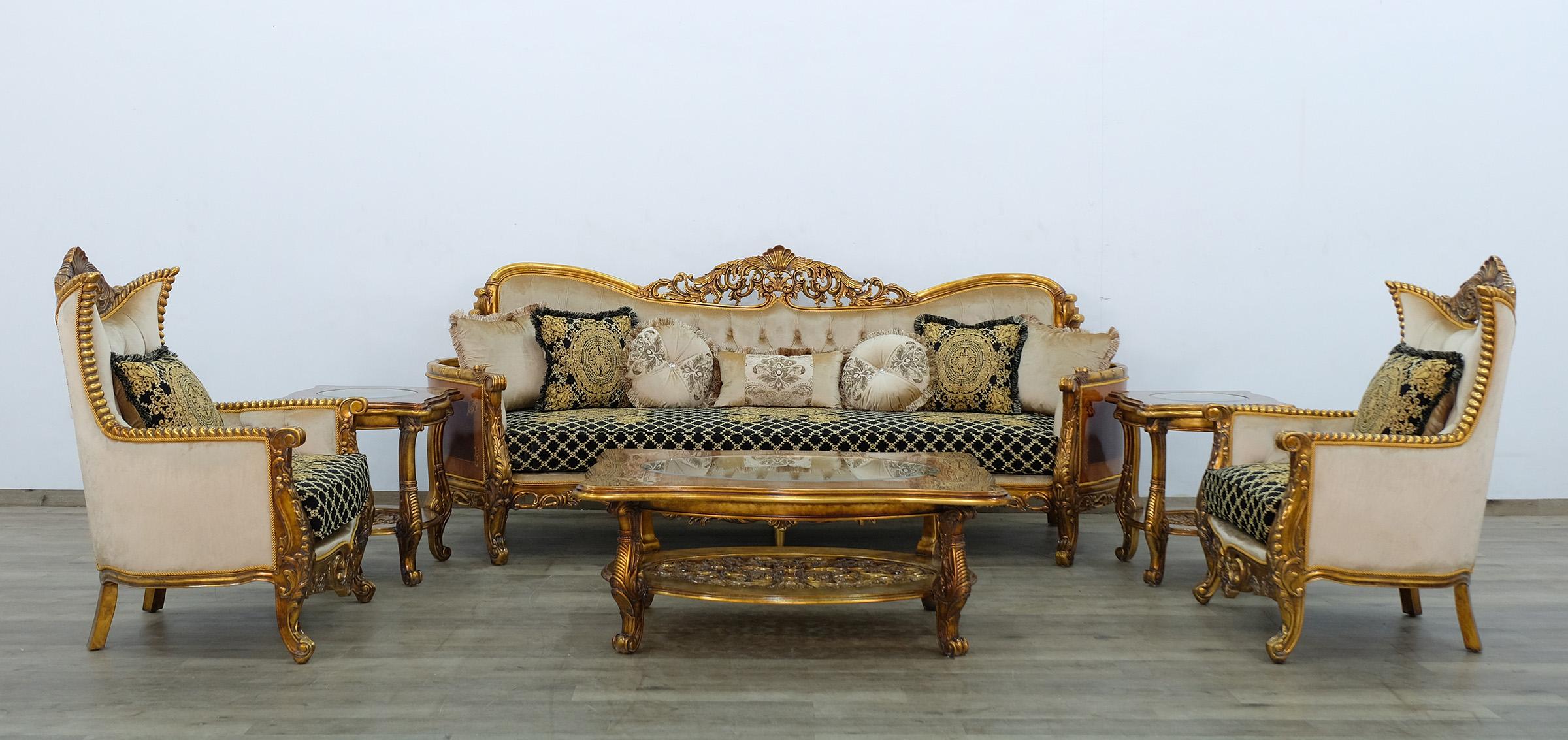 

    
 Photo  Royal Luxury Black Gold Fabric MAGGIOLINI Arm Chair Set 2 Pcs EUROPEAN FURNITURE
