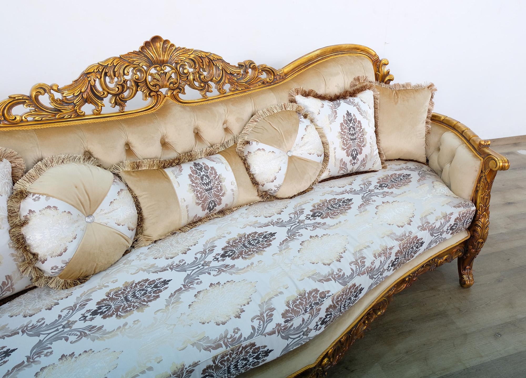 

    
 Shop  Royal Luxury Bronze & Sand Fabric MAGGIOLINI Sofa Set 3 Pcs EUROPEAN FURNITURE
