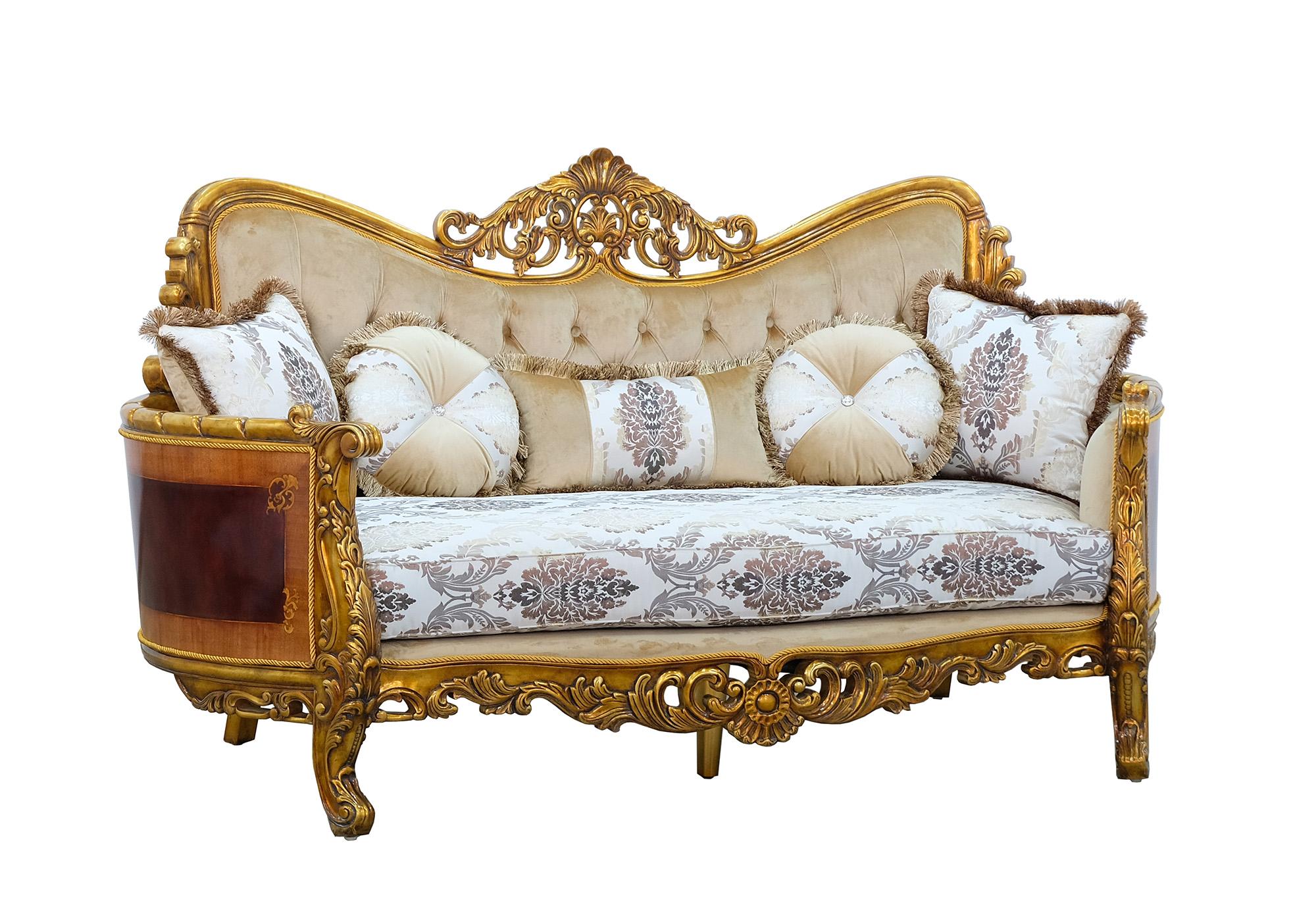 

    
31054-Set-2 Royal Luxury Bronze & Sand Fabric MAGGIOLINI Sofa Set 2 Pcs EUROPEAN FURNITURE
