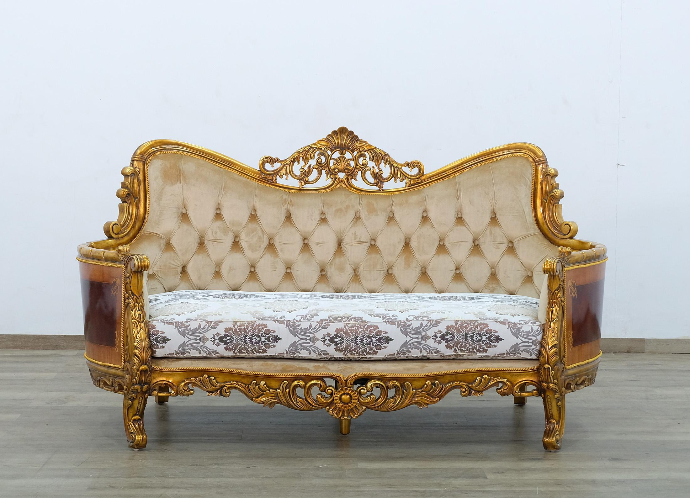 

        
663701289800Royal Luxury Bronze & Sand Fabric MAGGIOLINI Sofa Set 4 Pcs EUROPEAN FURNITURE
