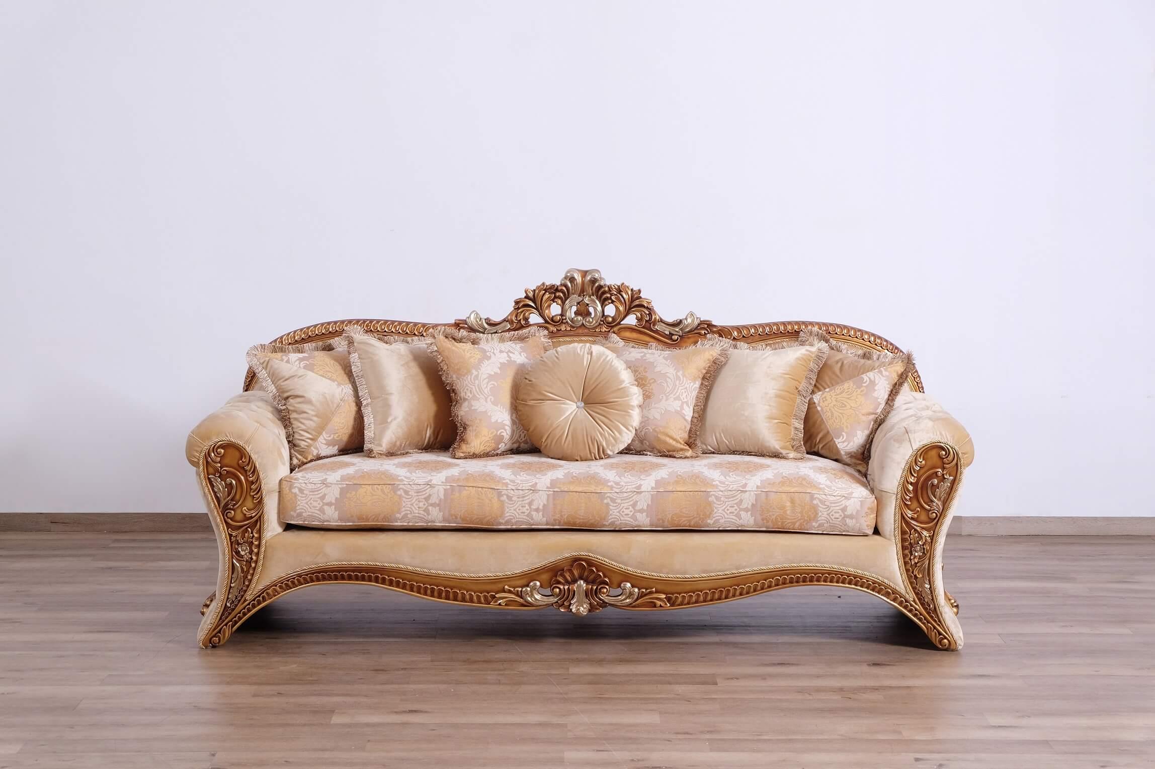 

    
 Shop  Traditional Beige & Gold Sofa Set 3 Pcs EMPERADOR EUROPEAN FURNITURE
