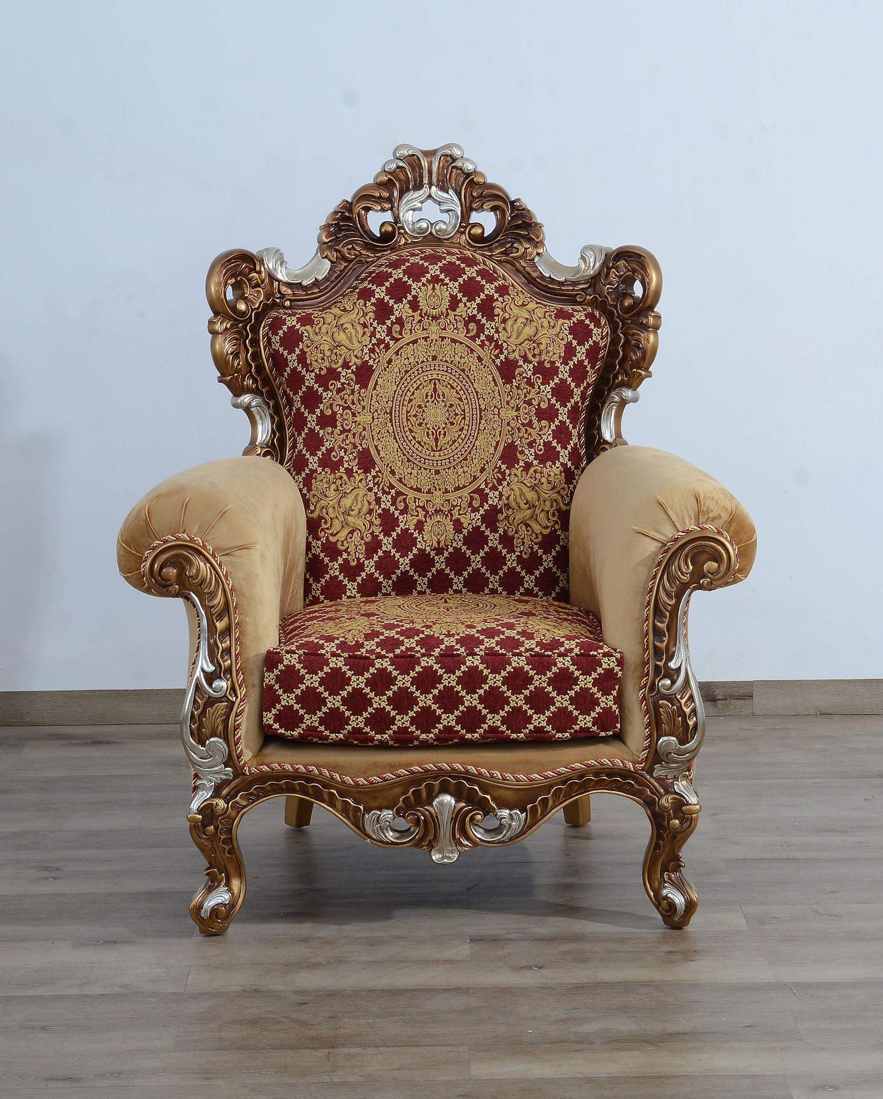 

    
EUROPEAN FURNITURE EMPERADOR III Arm Chair Red/Gold 42036-C
