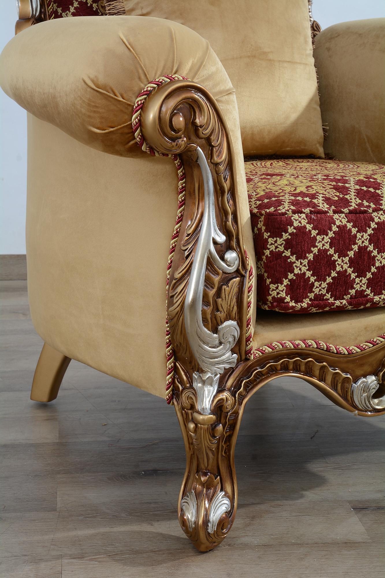 

    
 Order  Traditional Red & Gold Arm Chair Set 2Pcs EMPERADOR III EUROPEAN FURNITURE
