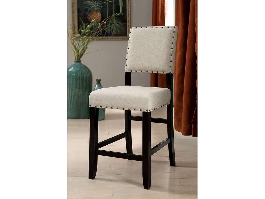 Furniture of America CM3324BK-PC-2PK Sania Counter Height Chair