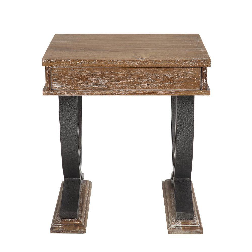 

    
Acme Furniture Pellio End Table Oak 83057
