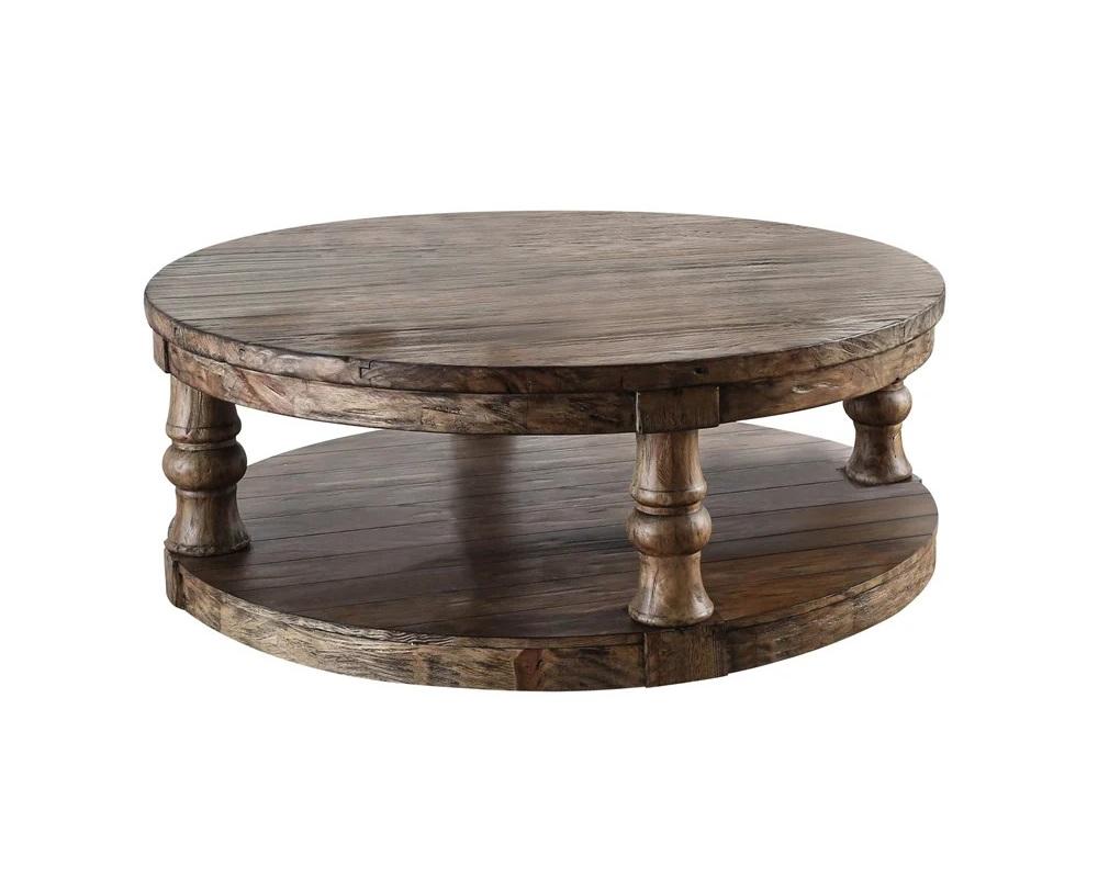 

    
Rustic Antique Oak Solid Wood Coffee Table Set 3pcs Furniture of America Mika
