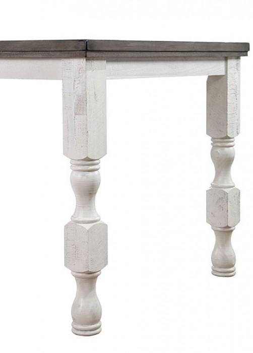 

                    
Furniture of America Сalabria Dining Table FOA3908T Dining Table Antique White/Gray  Purchase 
